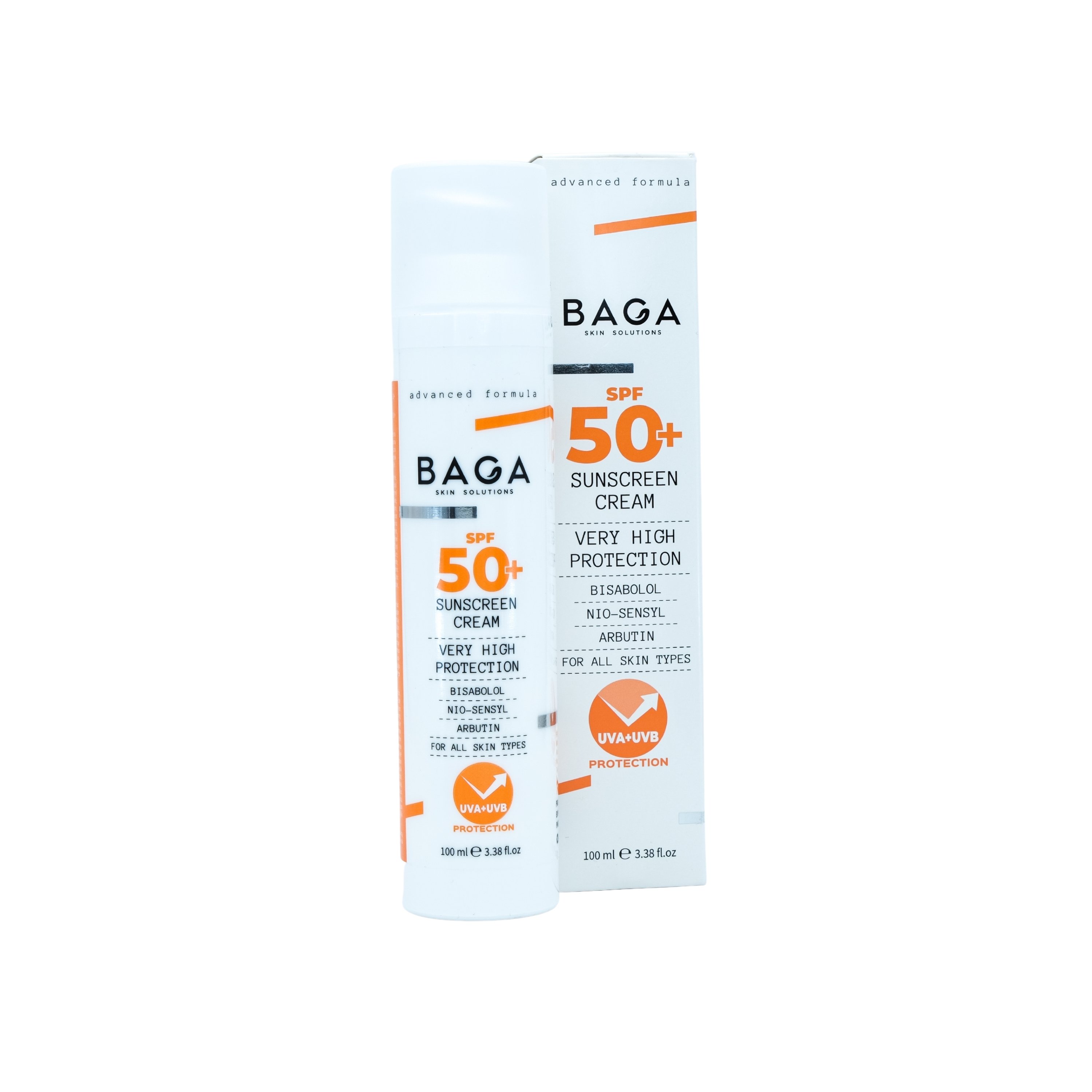 SPF 50+ Sunscreen Cream (Bisabolol + Nio-sensyl + Arbutin)