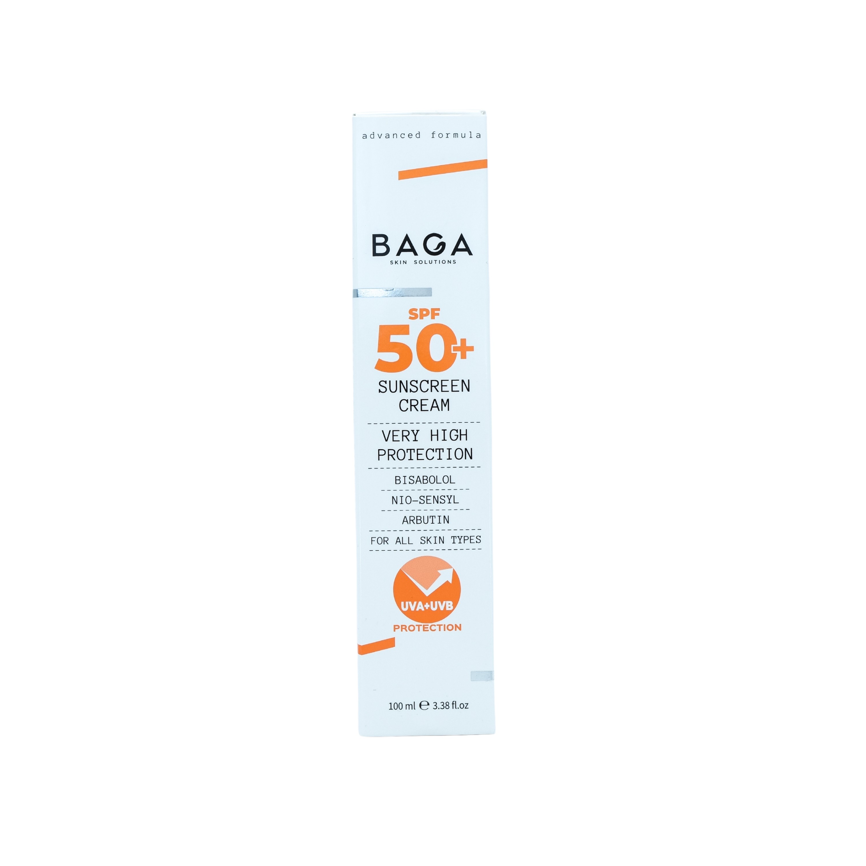 SPF 50+ Sunscreen Cream (Bisabolol + Nio-sensyl + Arbutin)