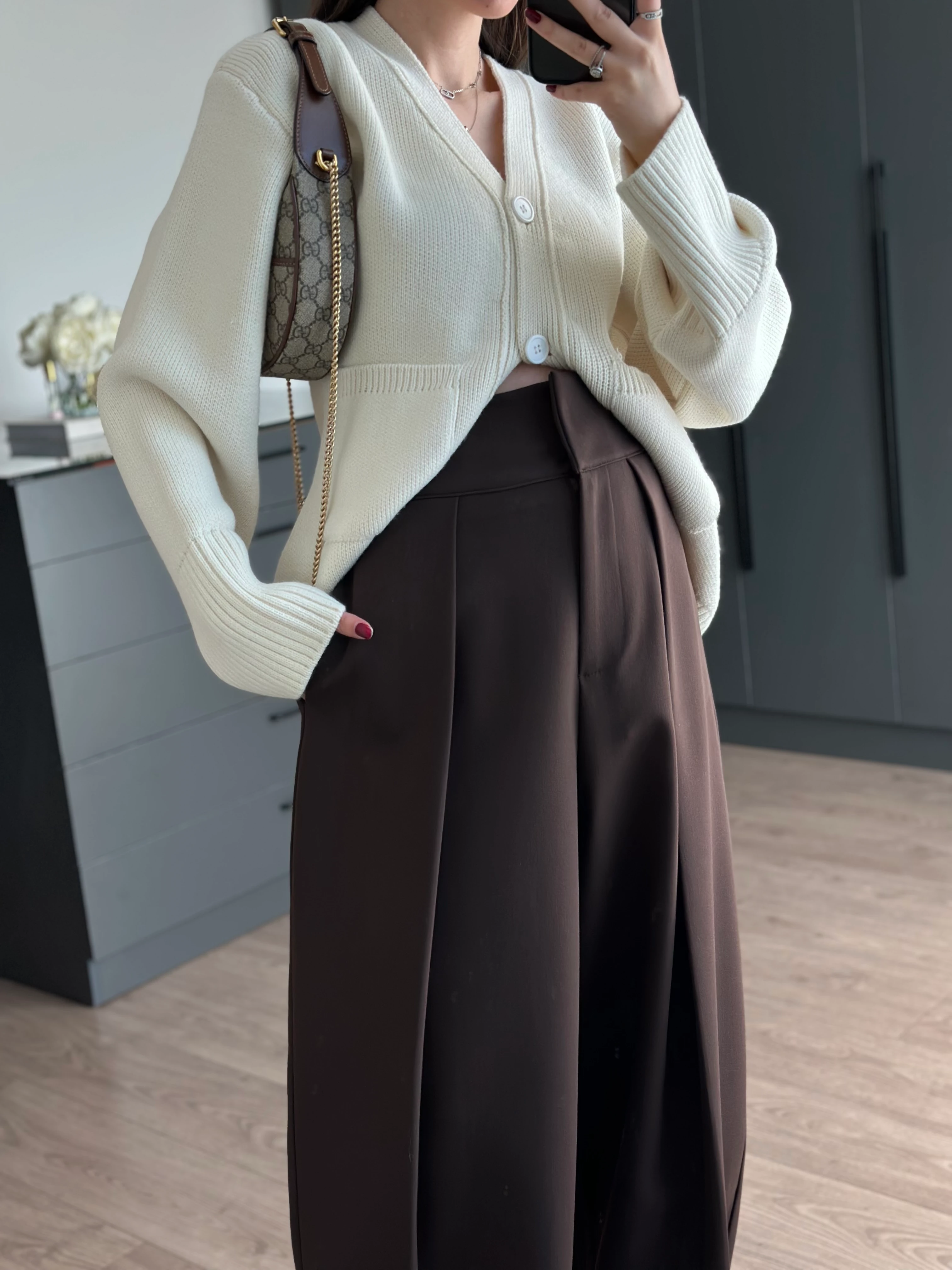 PİLİLİ BALON KAHVE PANTOLON