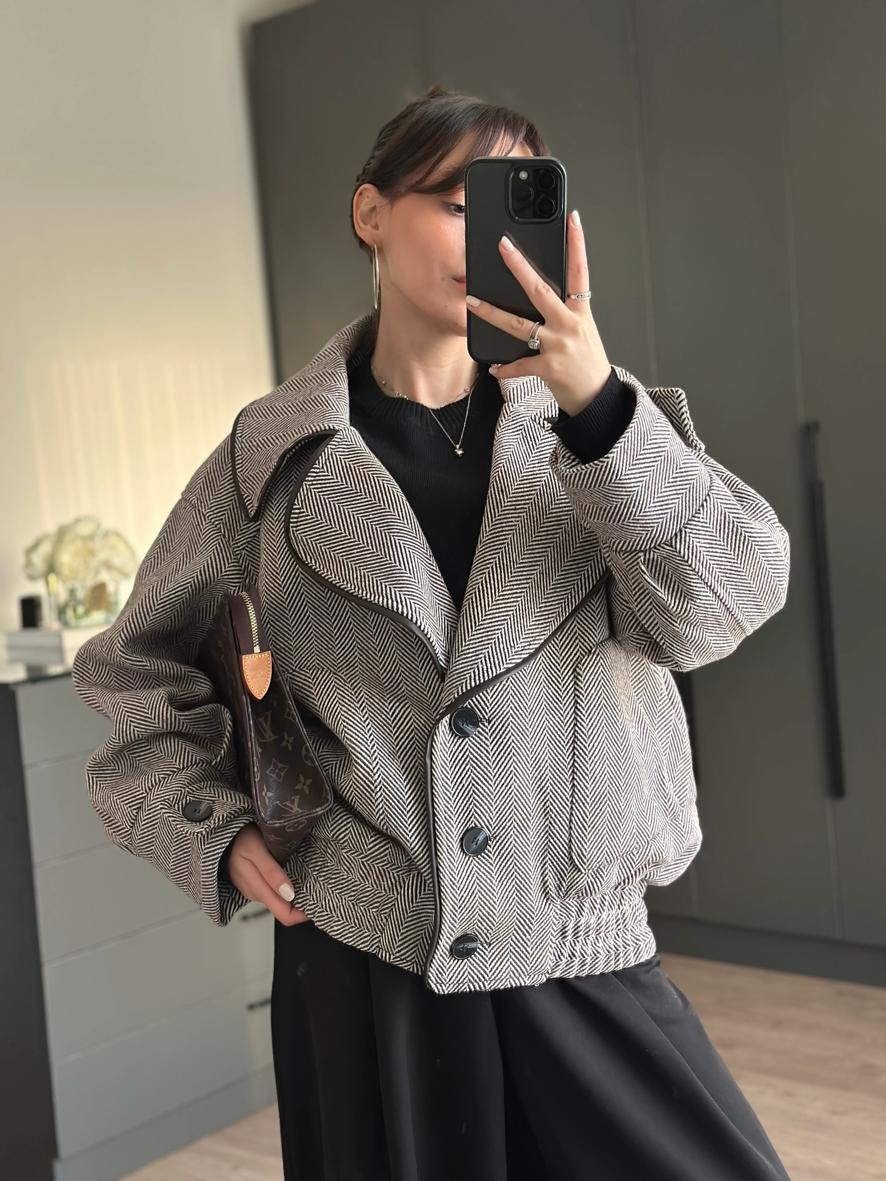 BALIK SIRTI KRUVAZE YAKA CEKET