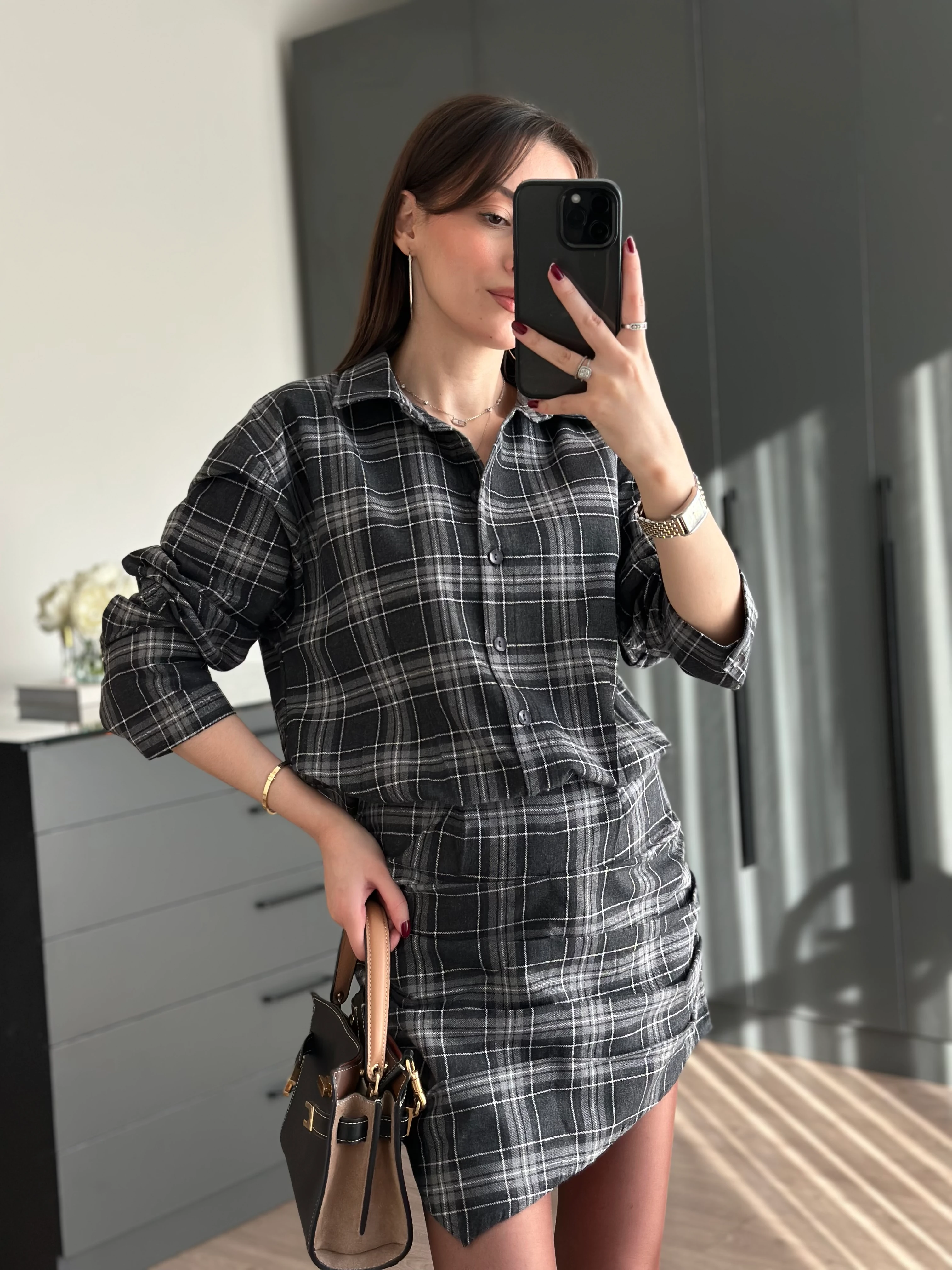 EKOSE DESENLİ ELBİSE