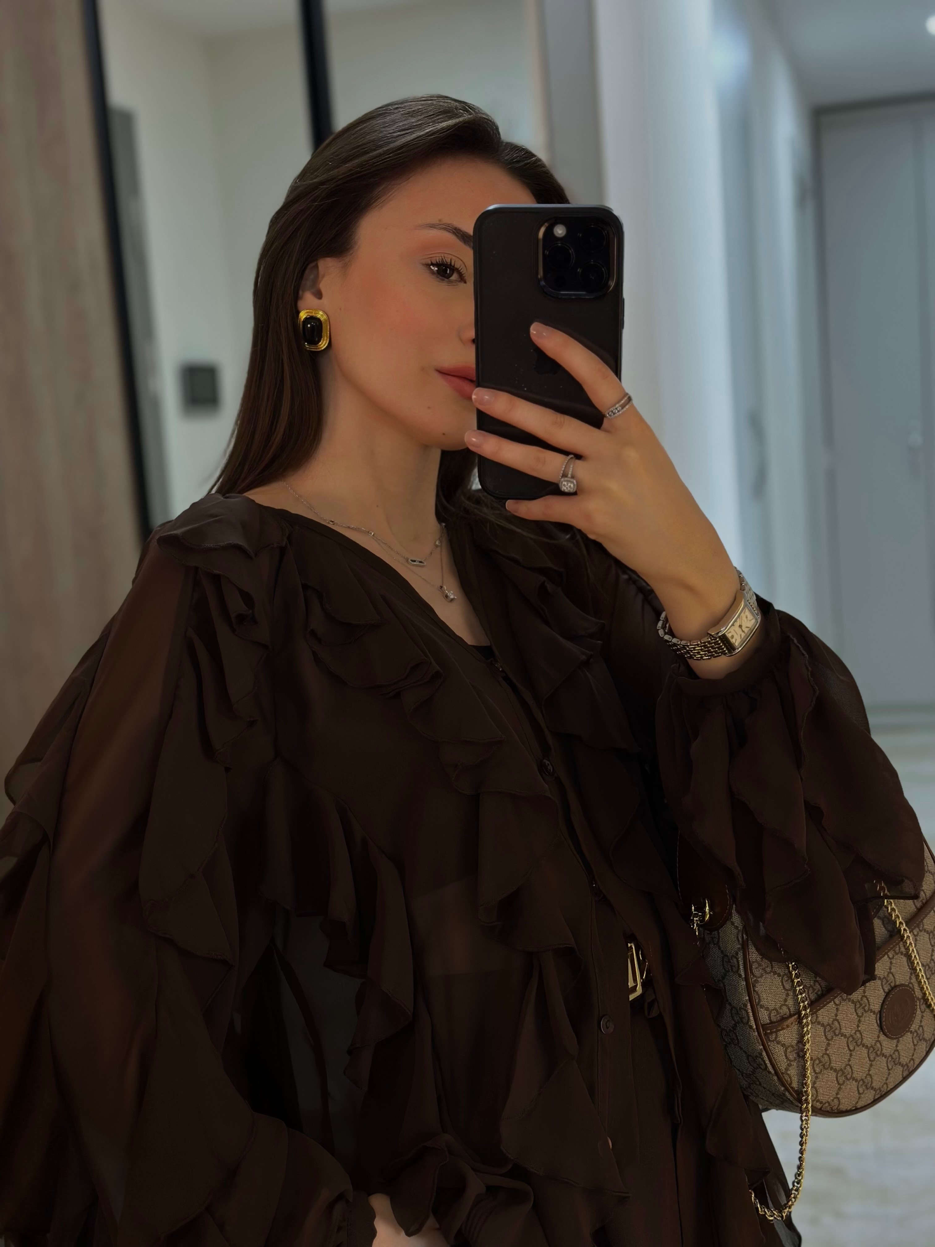 SİYAH MİNELİ ROMANTİC KÜPE