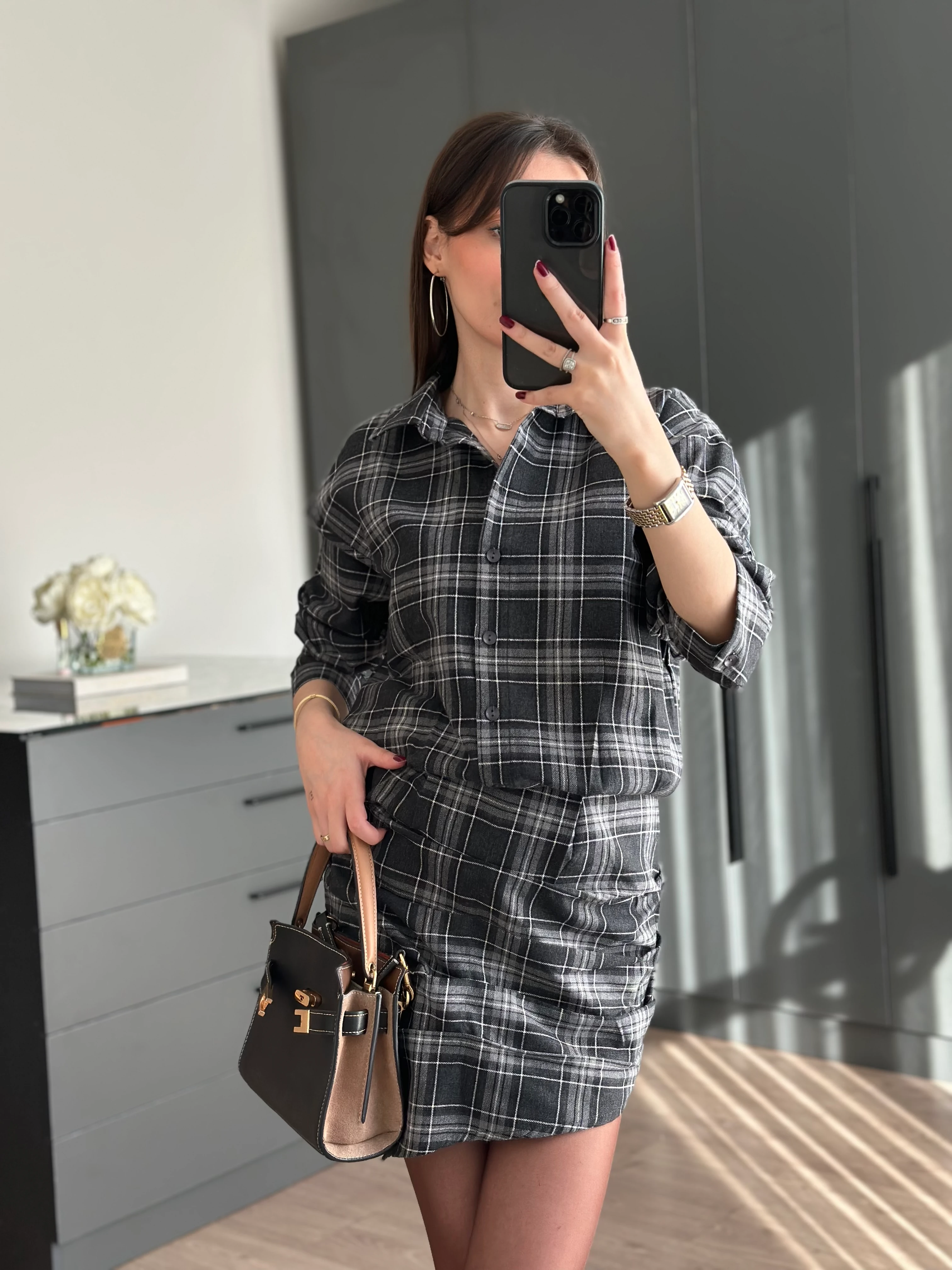 EKOSE DESENLİ ELBİSE