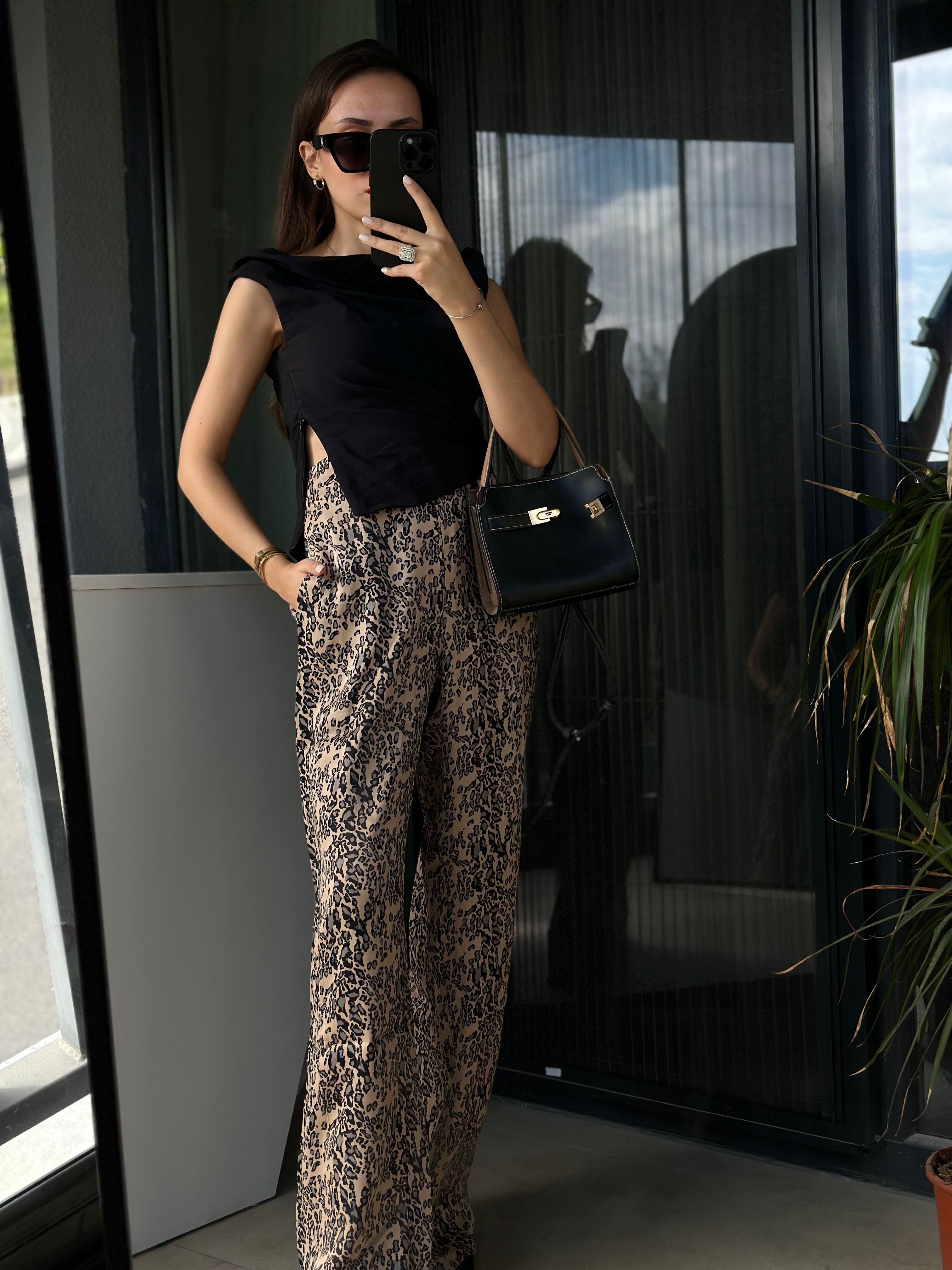 LEOPARD PRINT TROUSERS