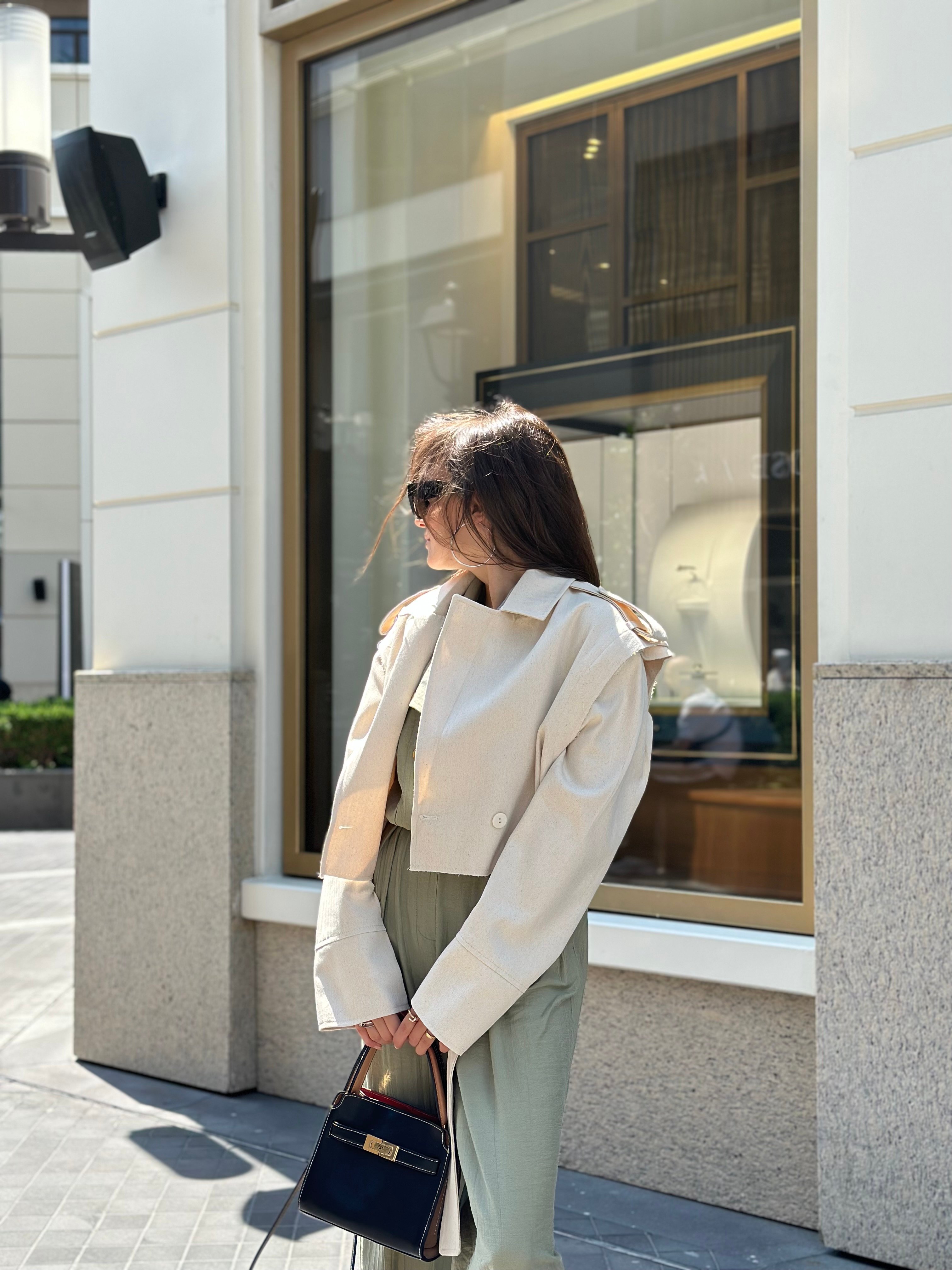 LINEN CROP JACKET