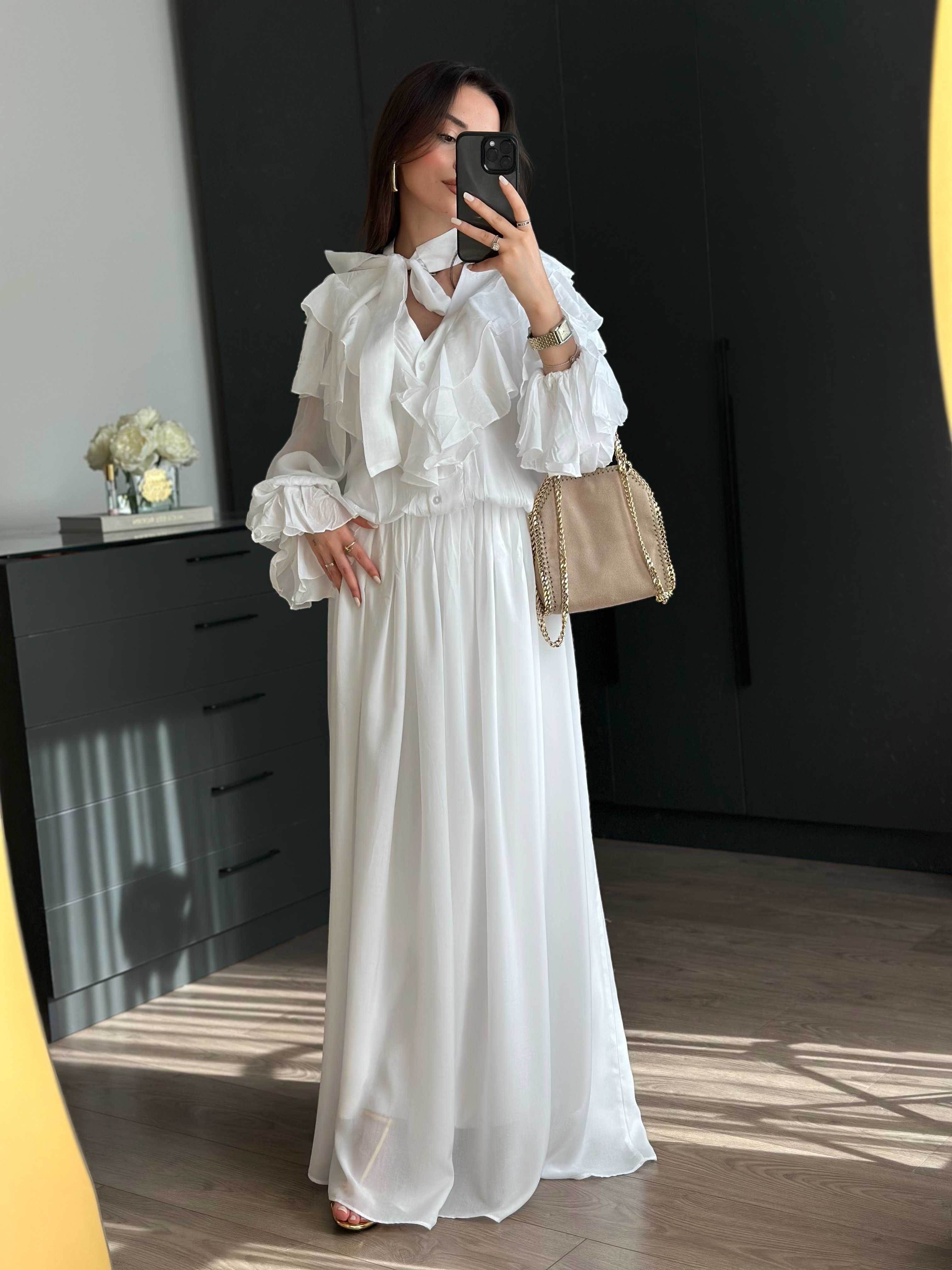 REUTTE TASARIM MODEL BEYAZ ELBİSE