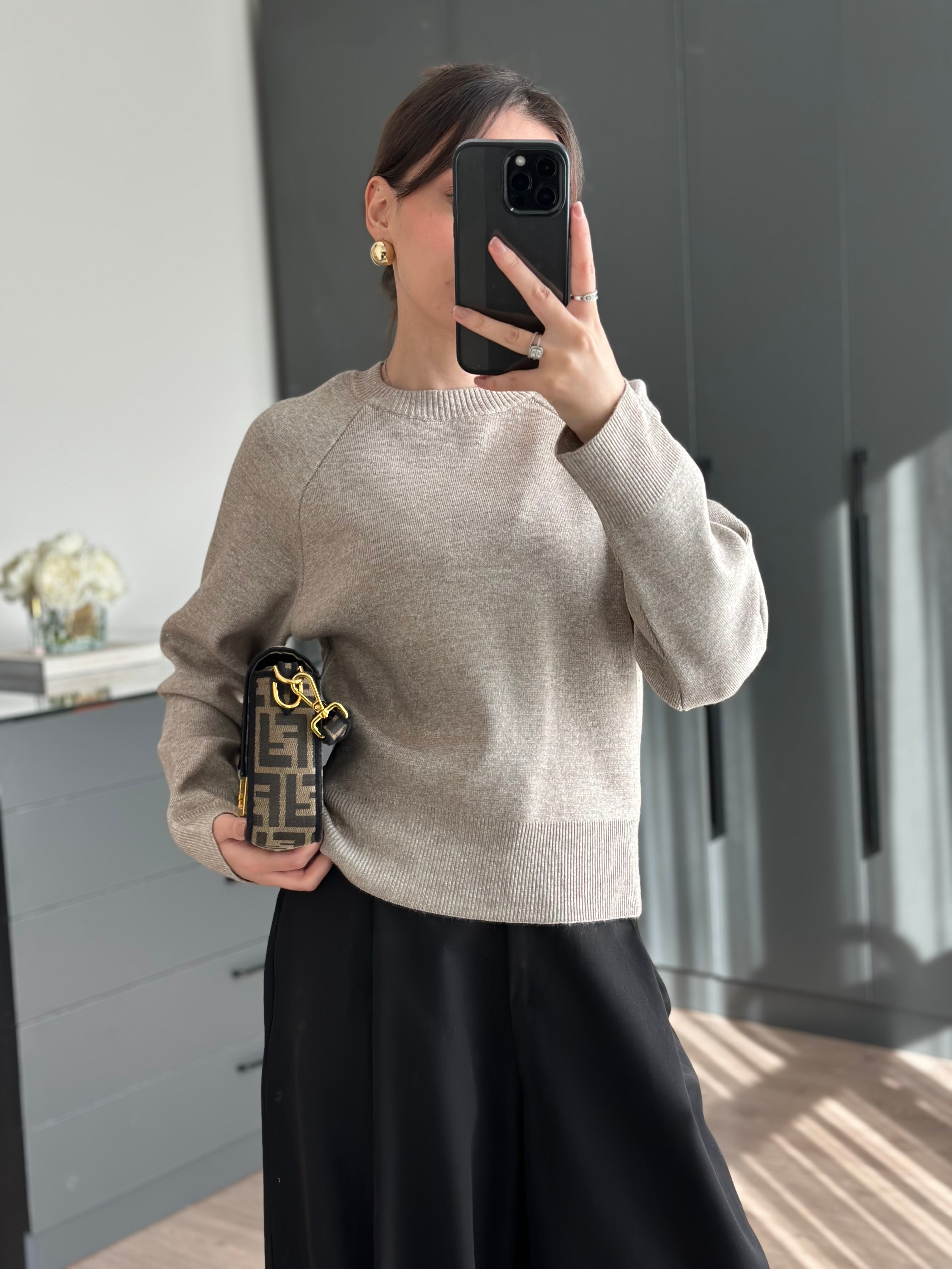 BİSİKLET YAKA BASİC VİZON KAZAK