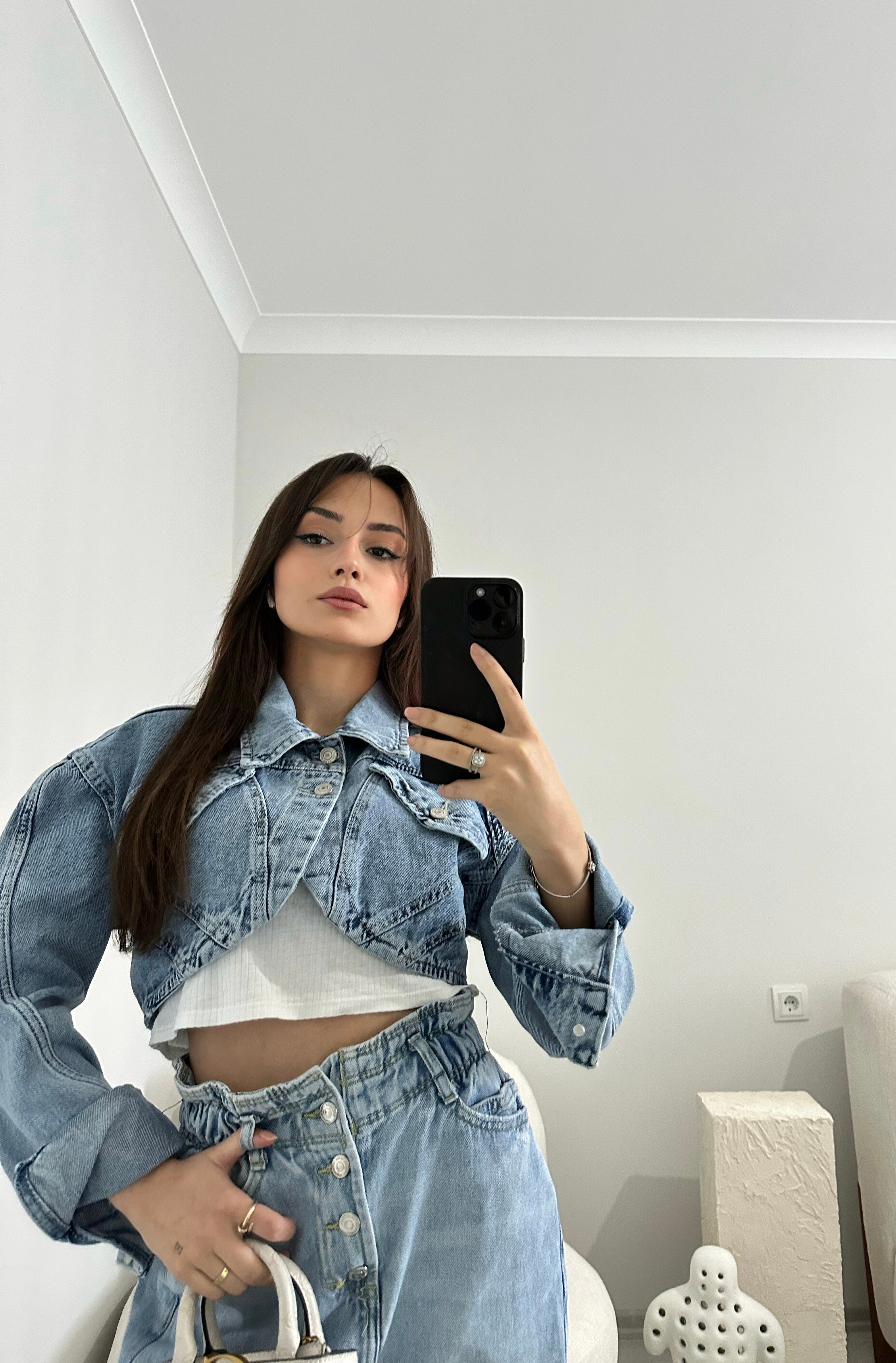 CROP DENIM JACKET