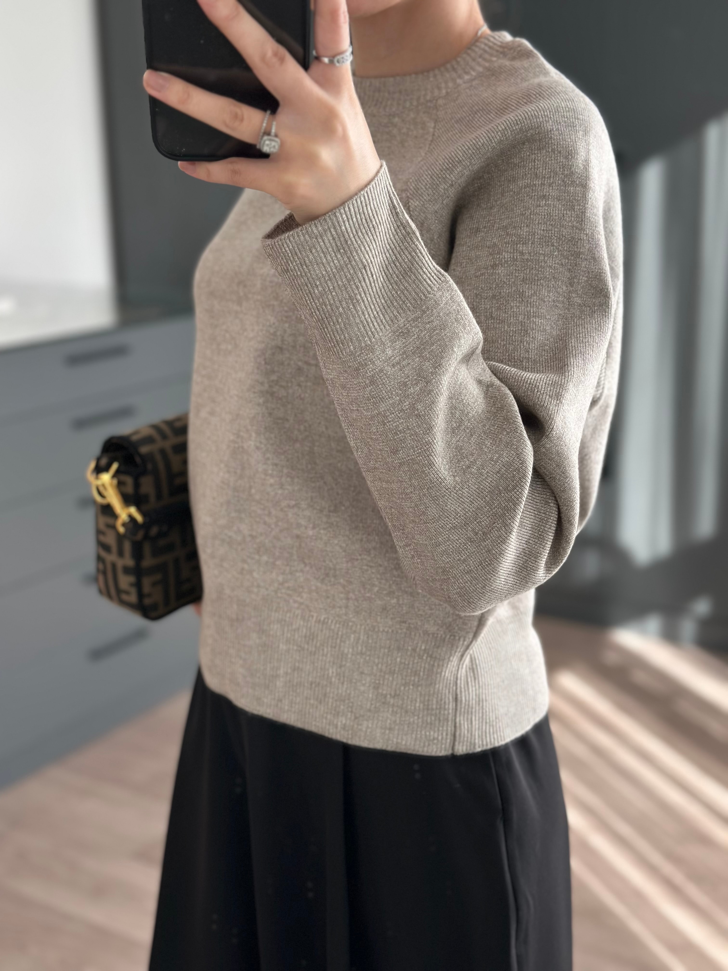 BİSİKLET YAKA BASİC VİZON KAZAK