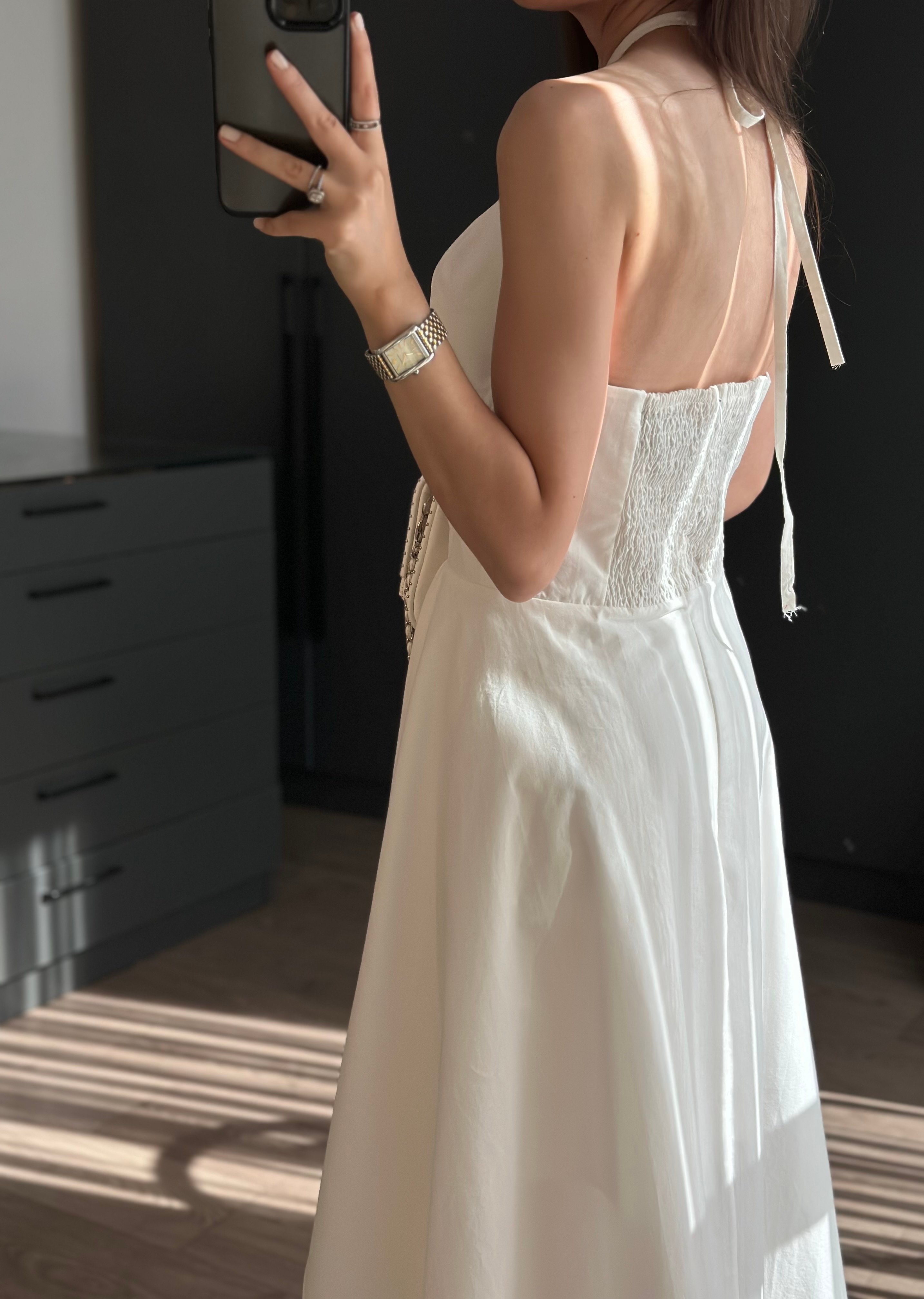 TIANA TASARIM  BOYUNDAN BAĞLAMA MODEL ELBİSE