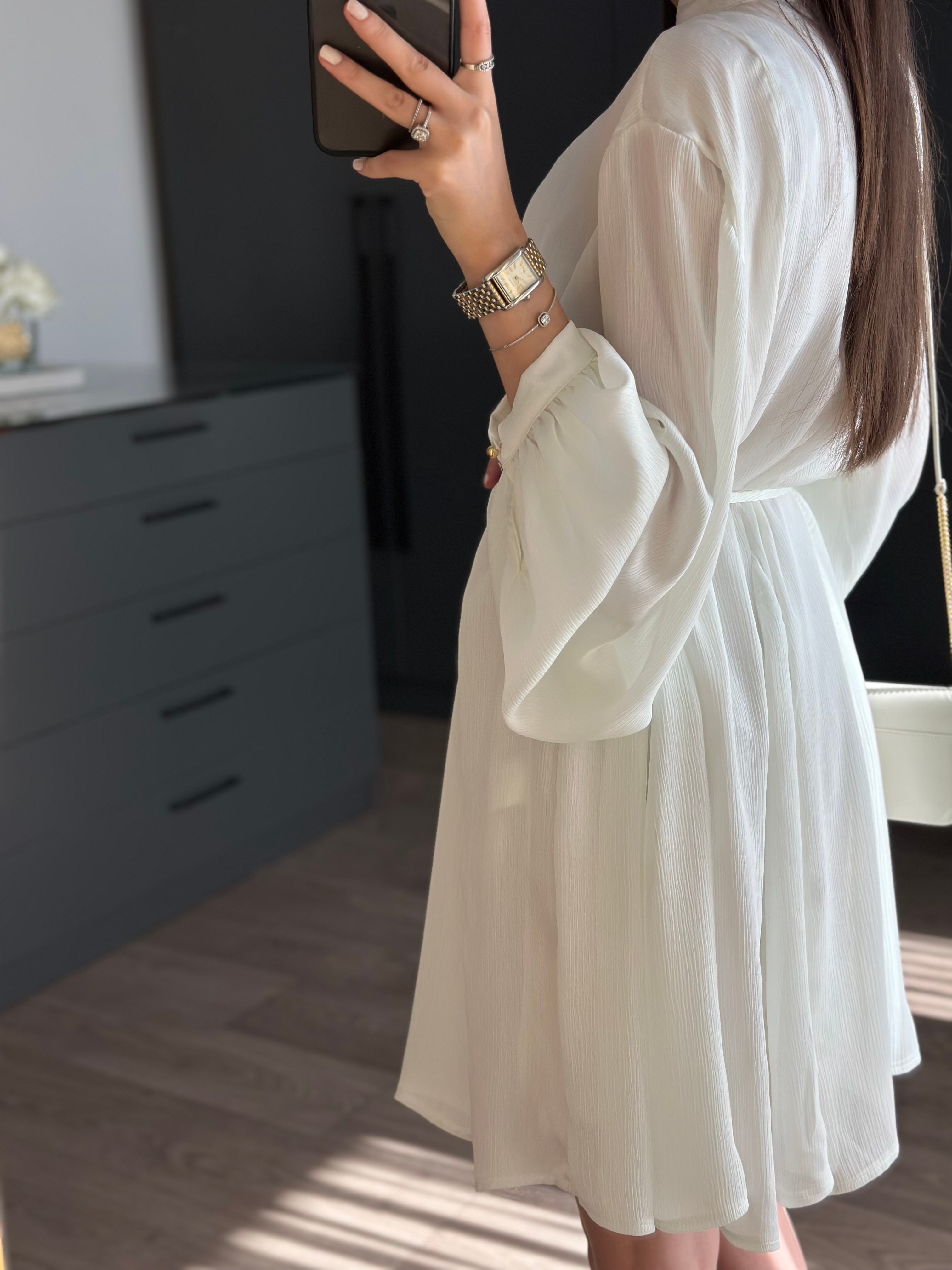 TASARIM YAKA DETAYLI ELBİSE
