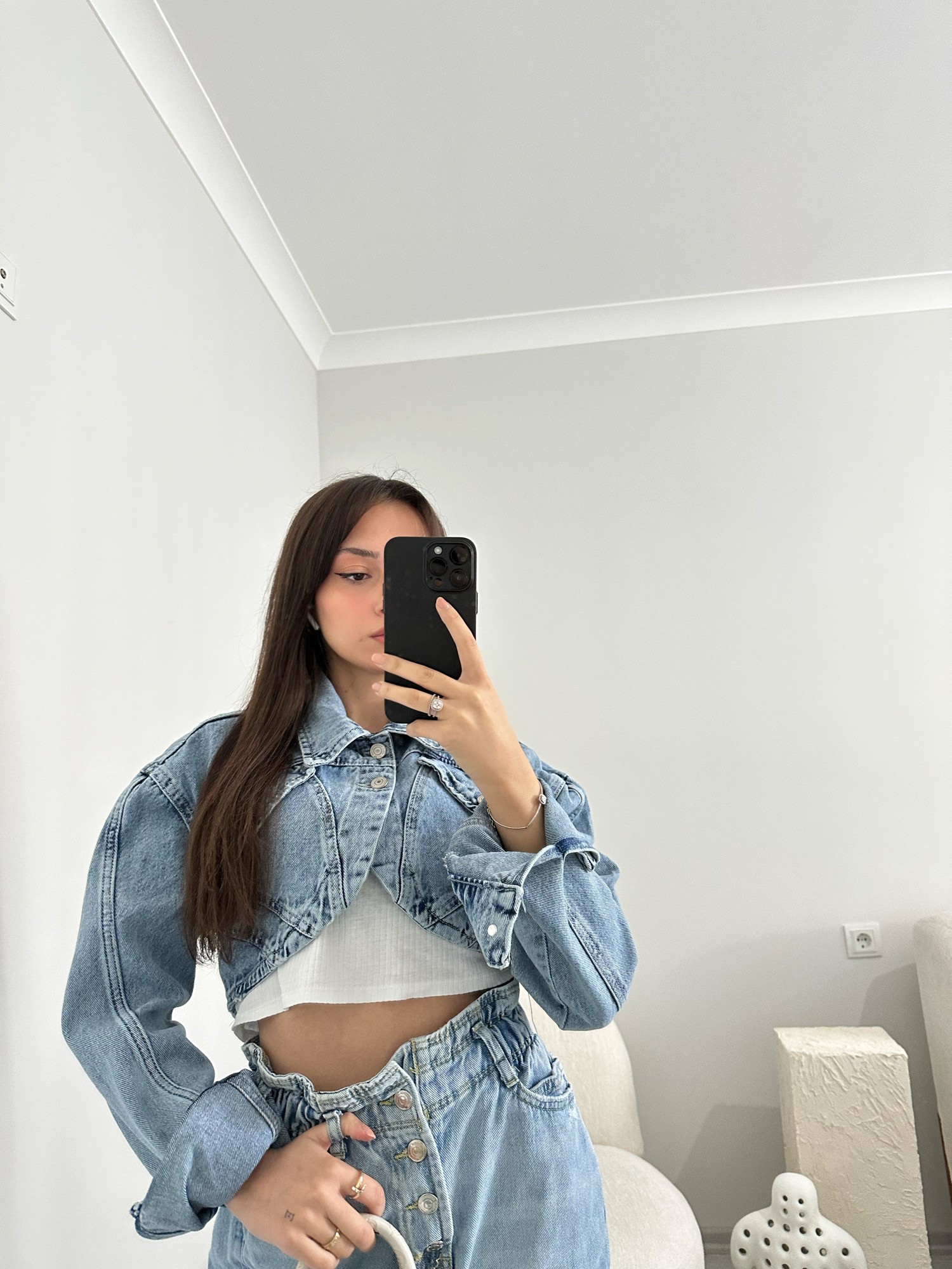 CROP DENIM JACKET