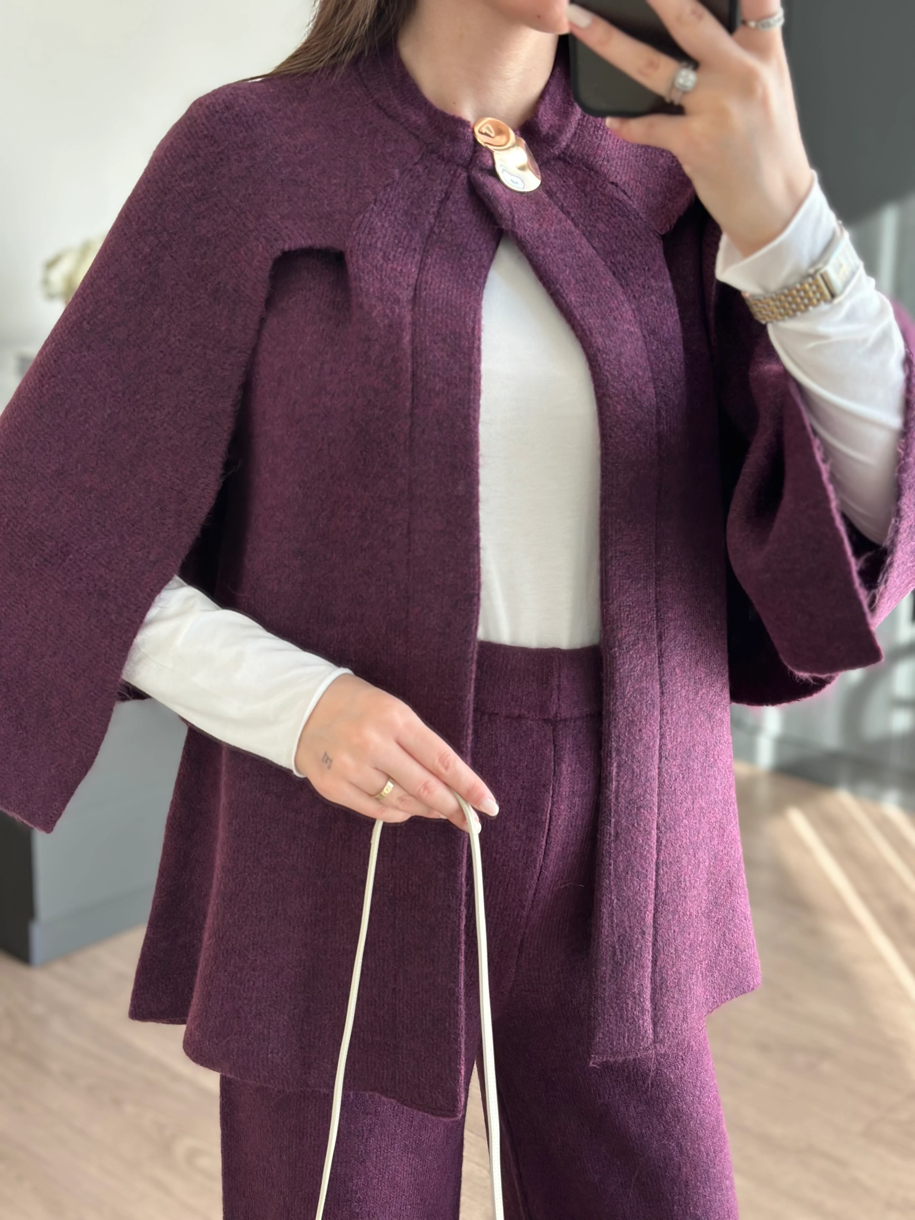 MÜRDÜM METAL DÜĞME DETAYLI TRİKO PANÇO