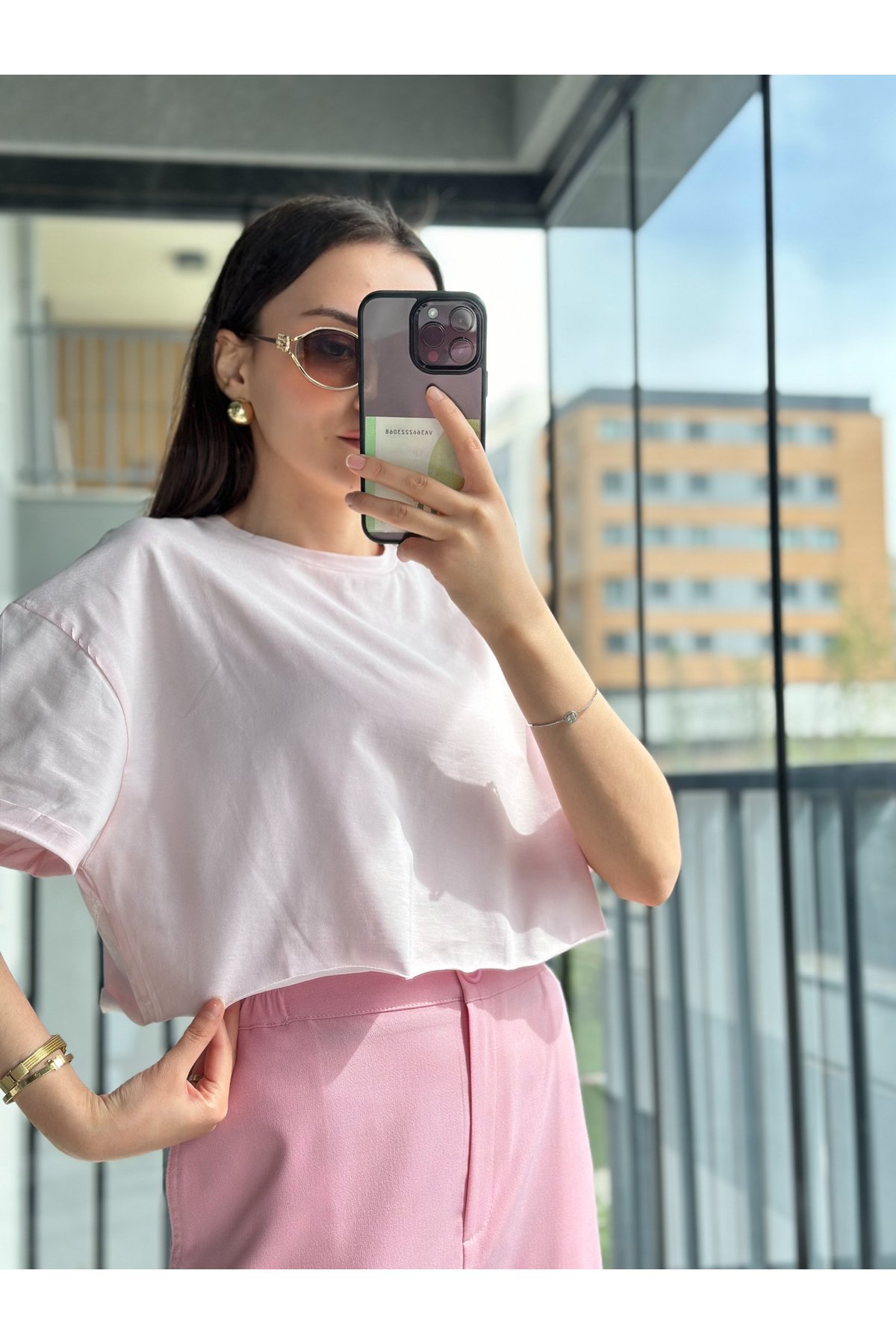 PEMBE CROP TİŞÖRT