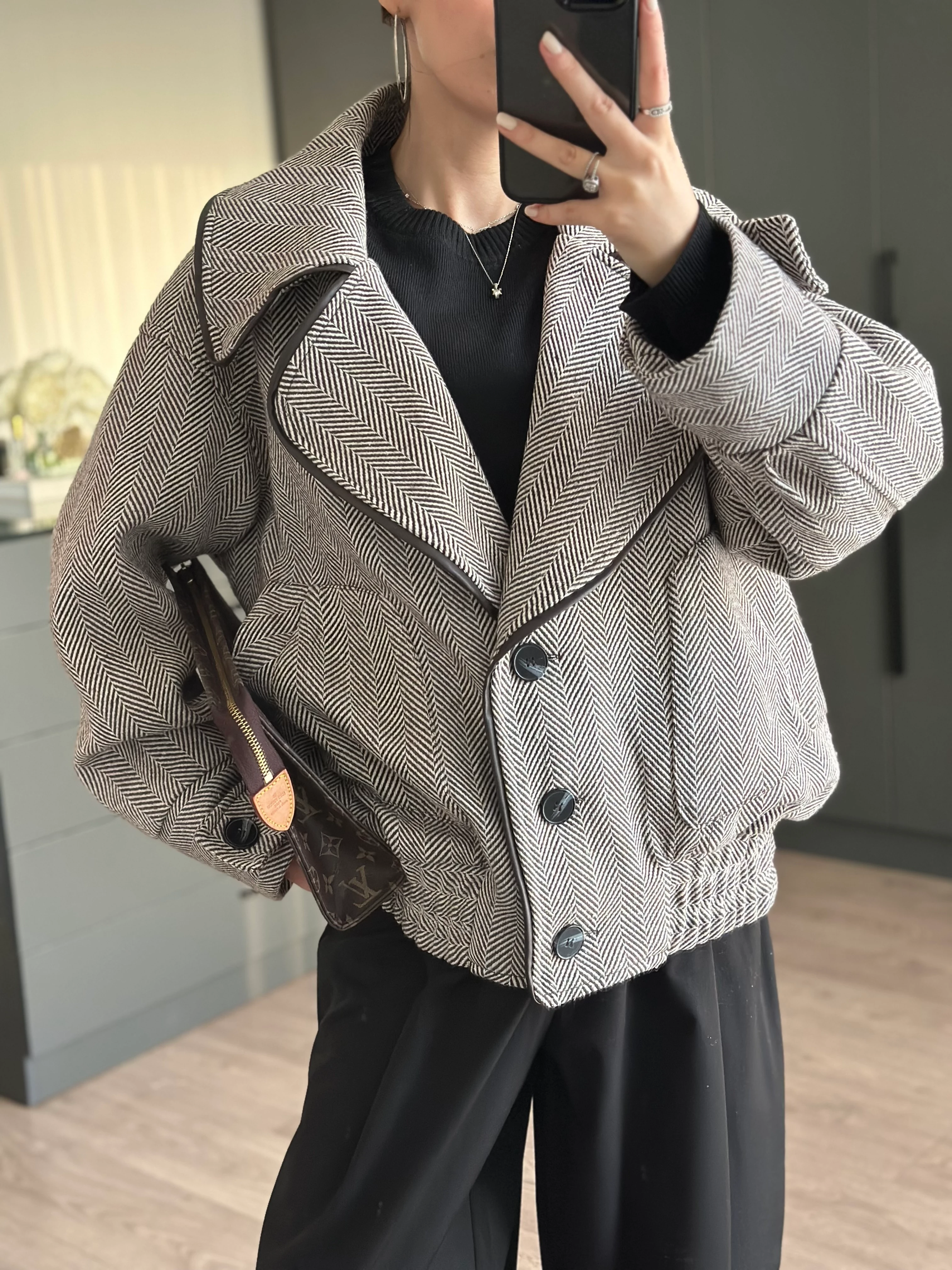 BALIK SIRTI KRUVAZE YAKA CEKET