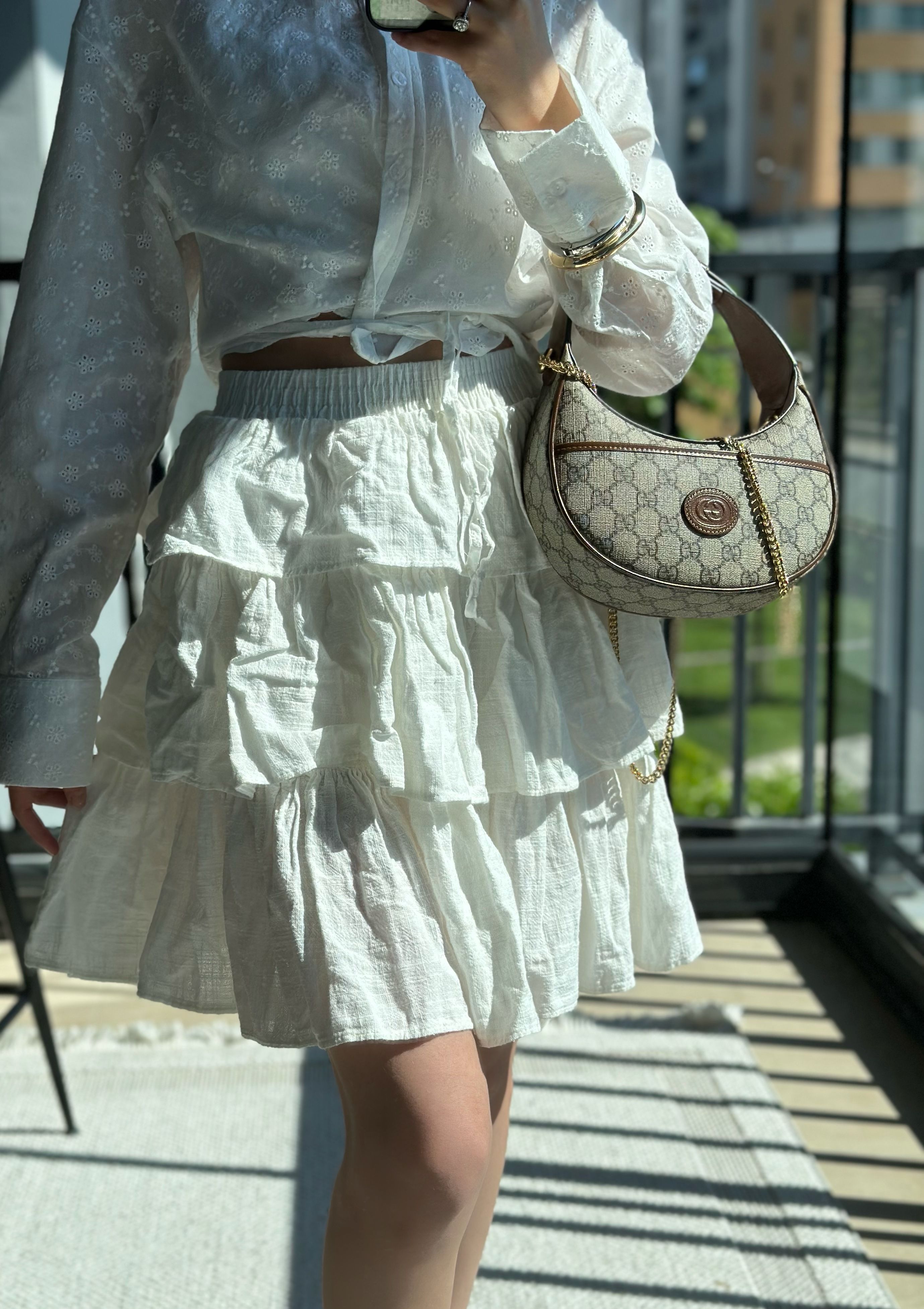 LINEN RUFFLE SKIRT