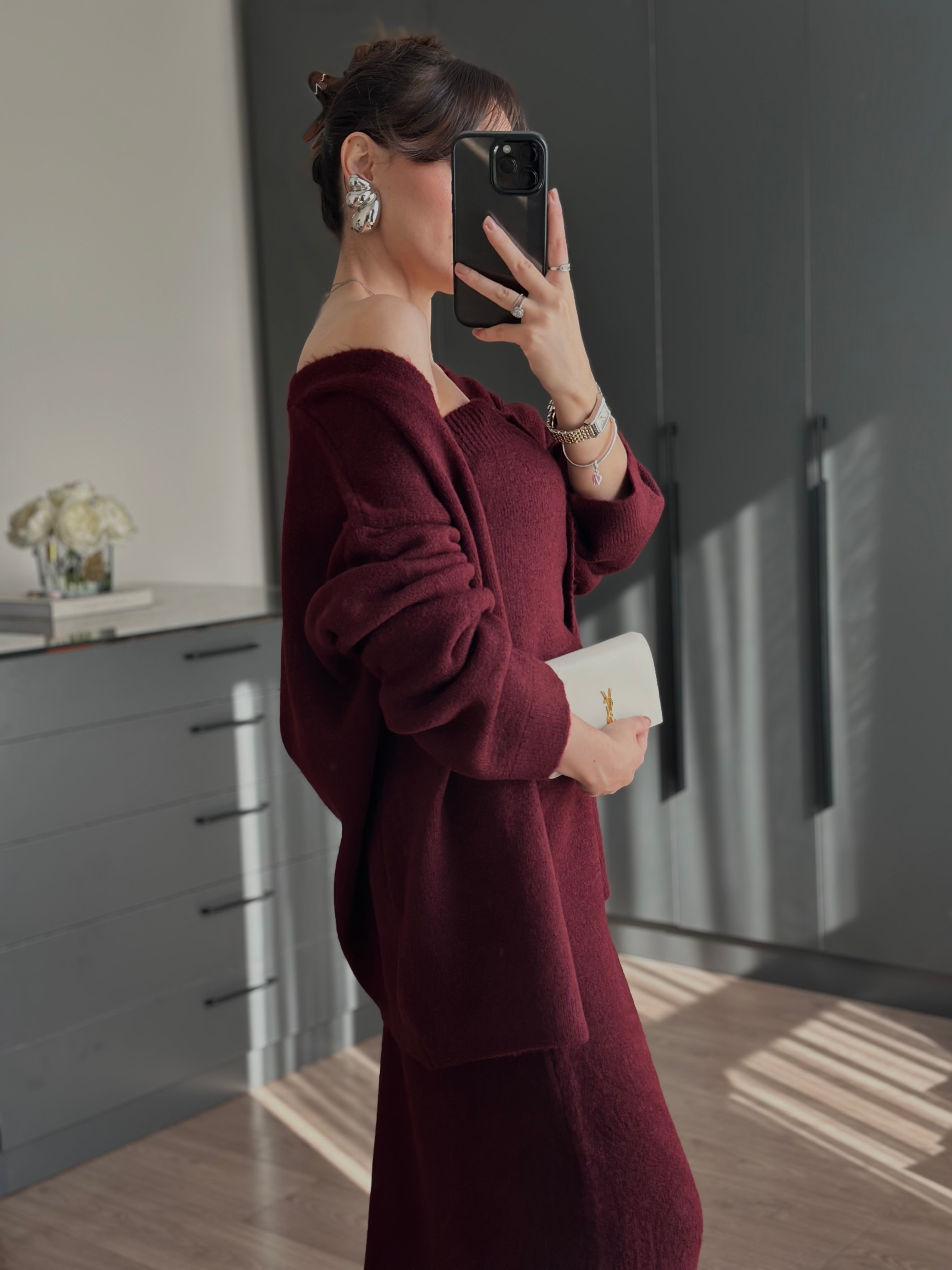 BORDO RENGİ TRİKO 3'LÜ TAKIM
