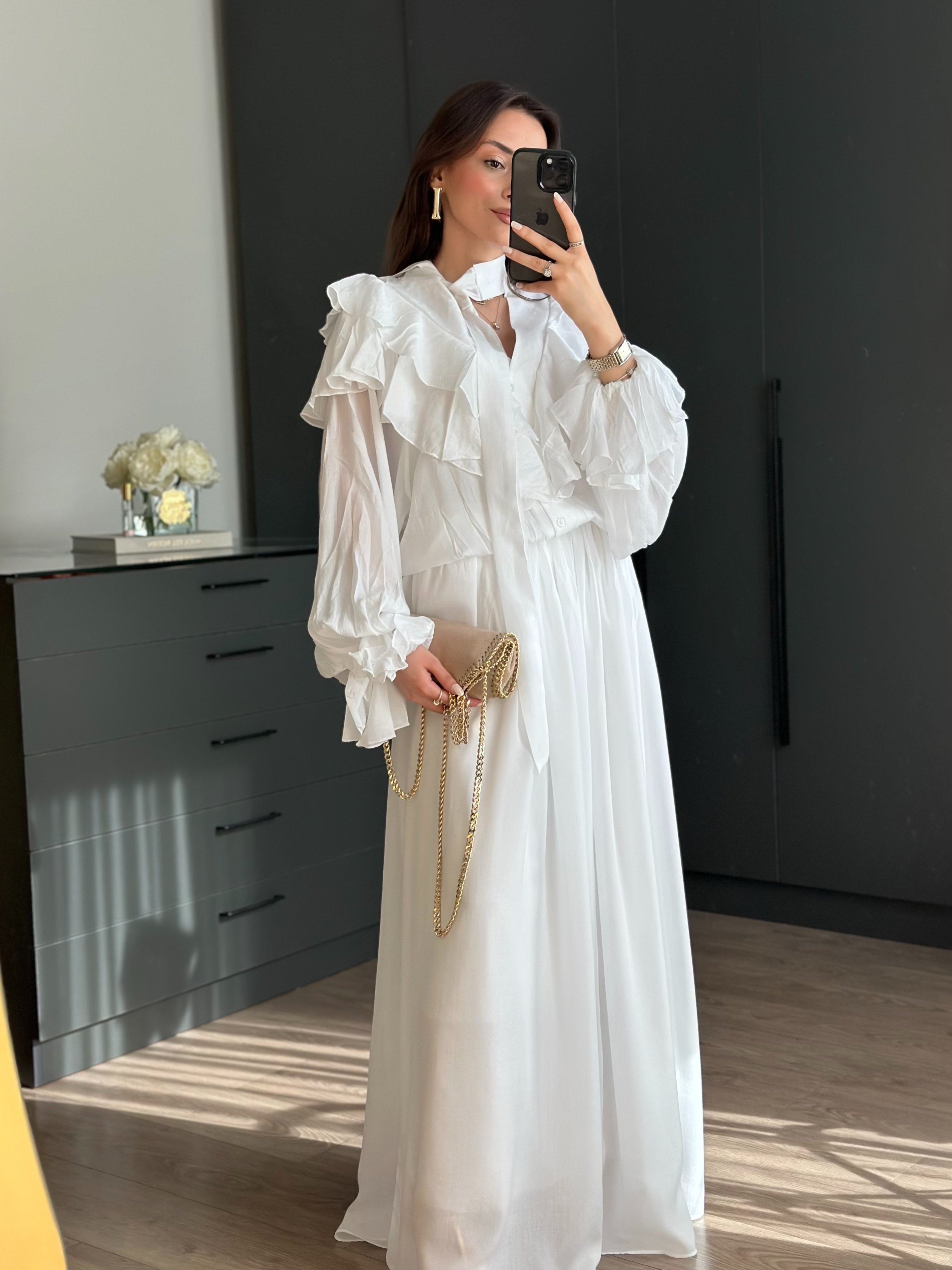 REUTTE TASARIM MODEL BEYAZ ELBİSE