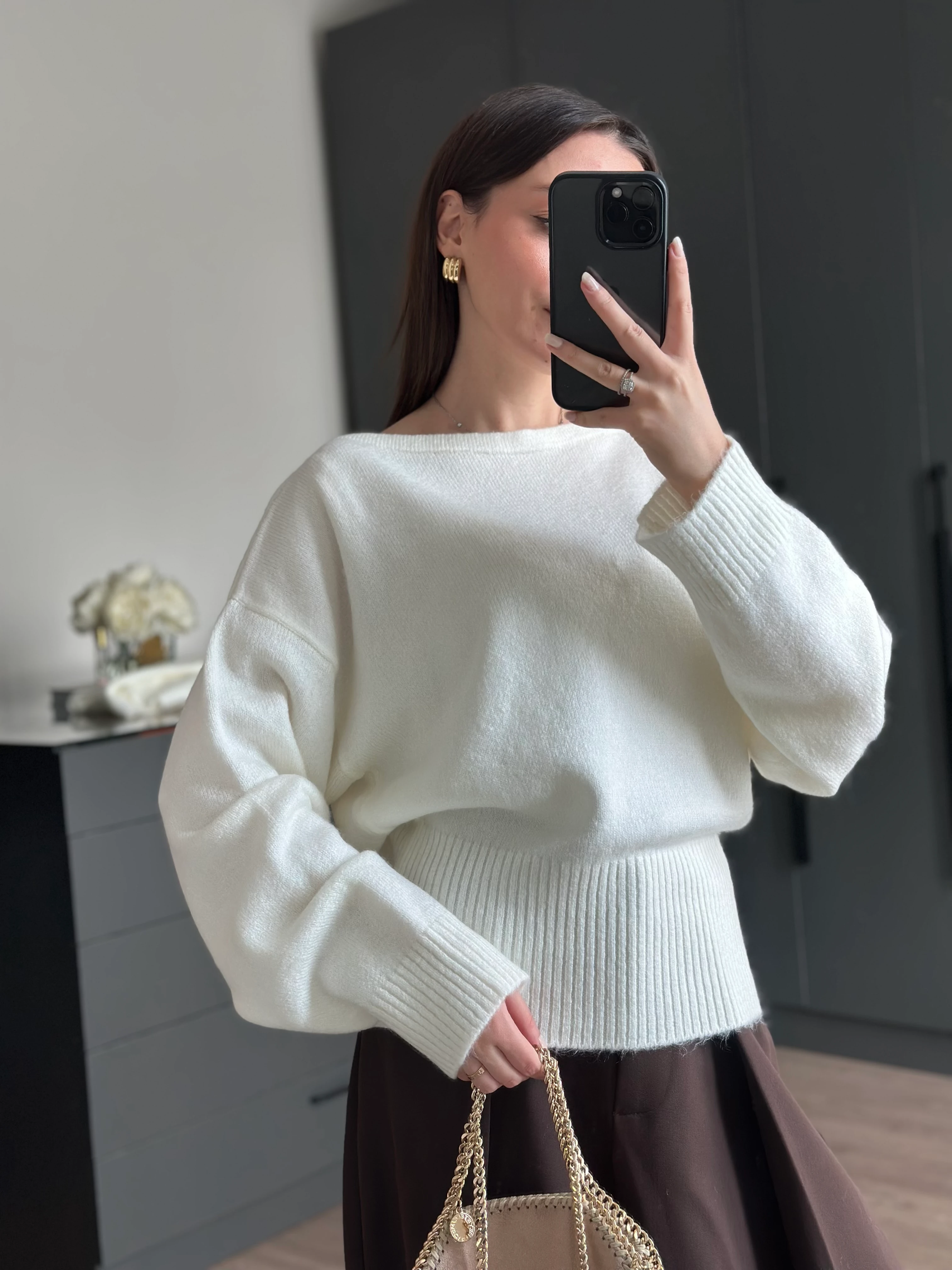 ŞAL DETAYLI TRİKO KAZAK