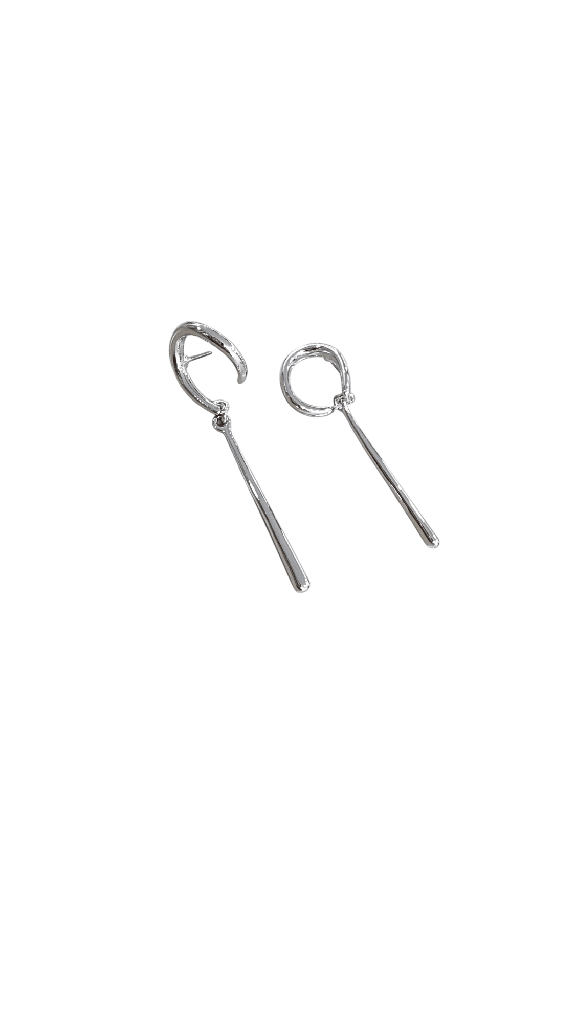 Silver Plaka Baston Küpe 