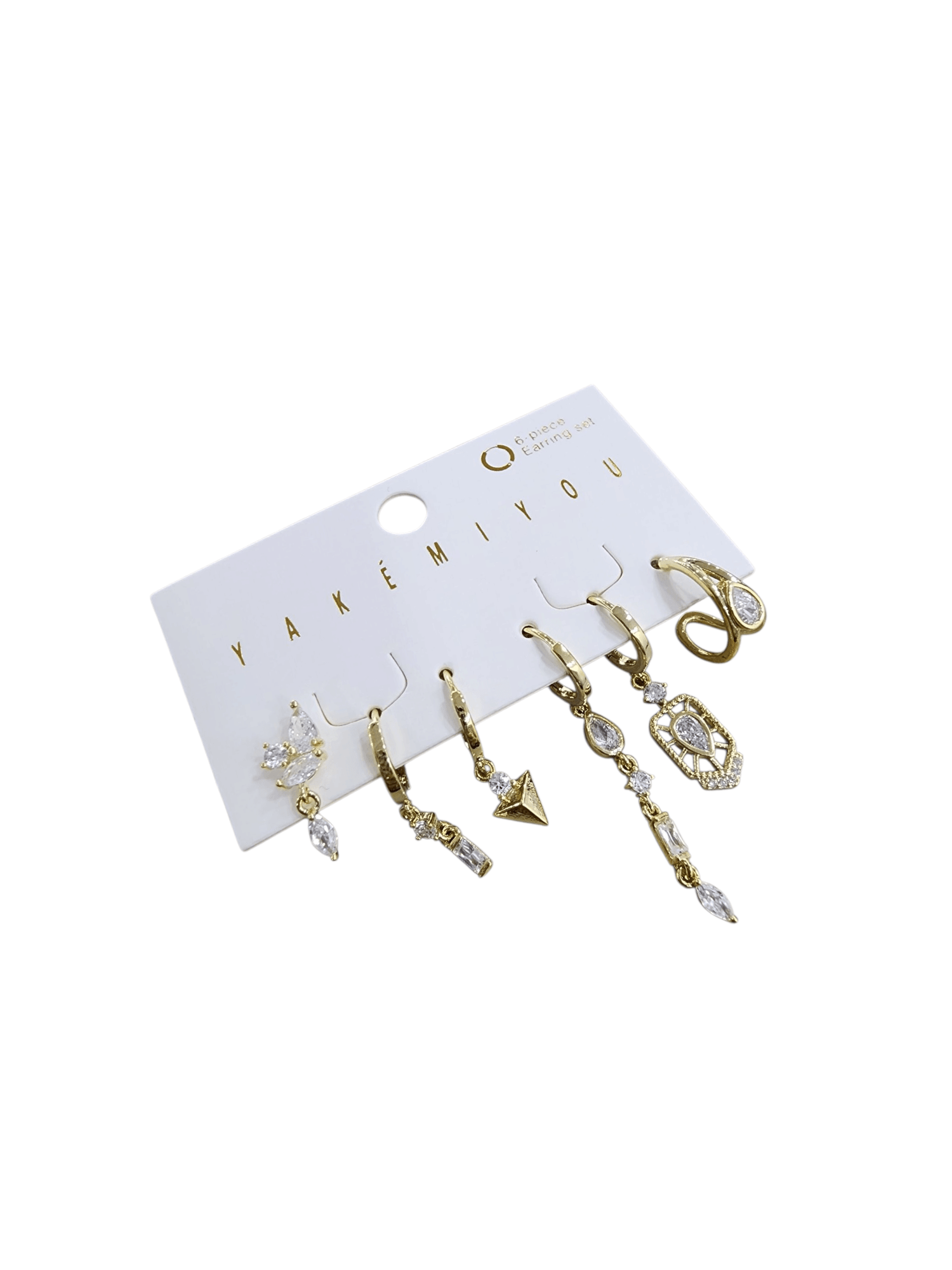 Gold Altılı Set Küpe 