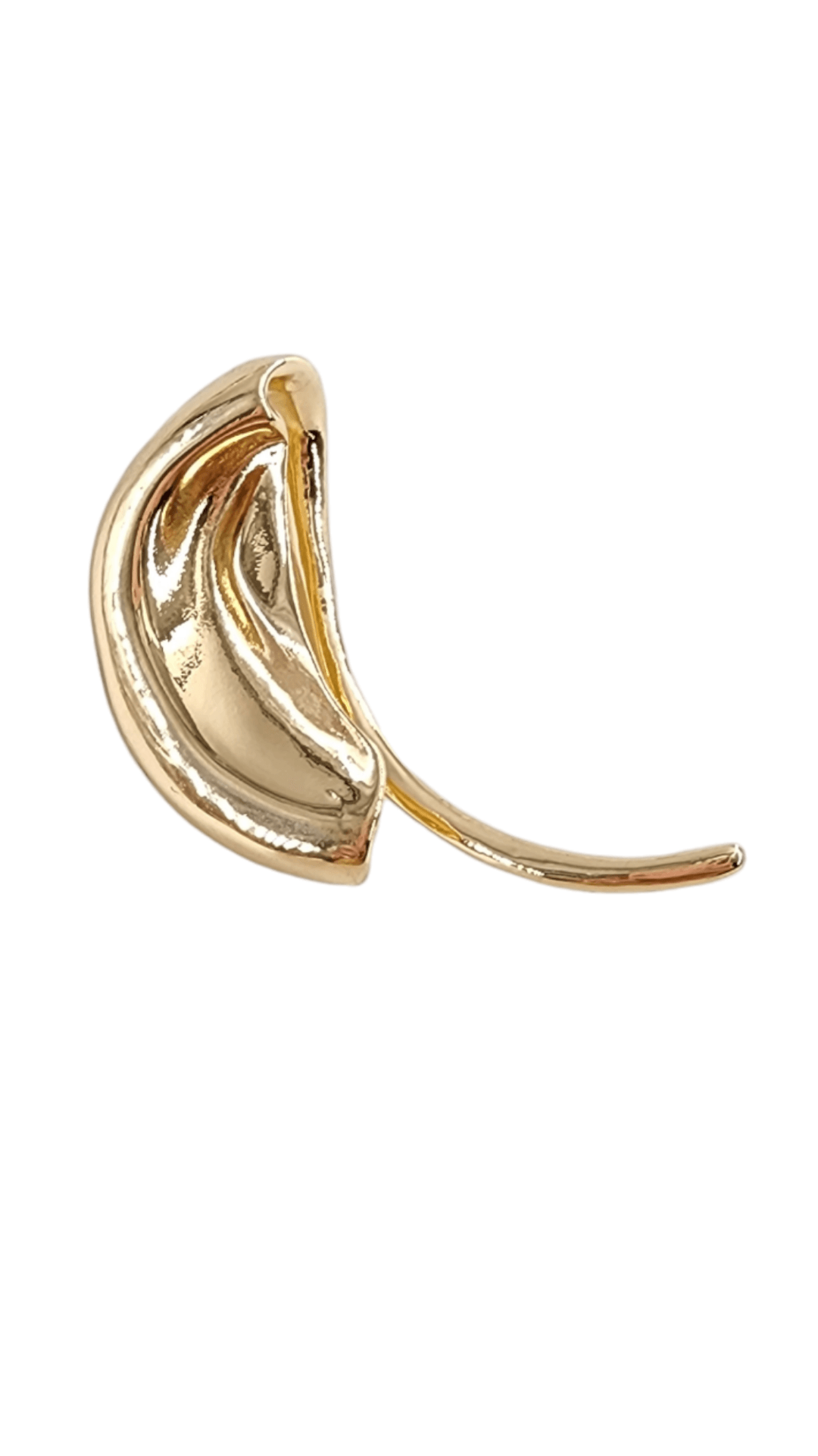 Gold Plaka Sağ Kulak Sıkıştırmalı Kıkırdak Küpe