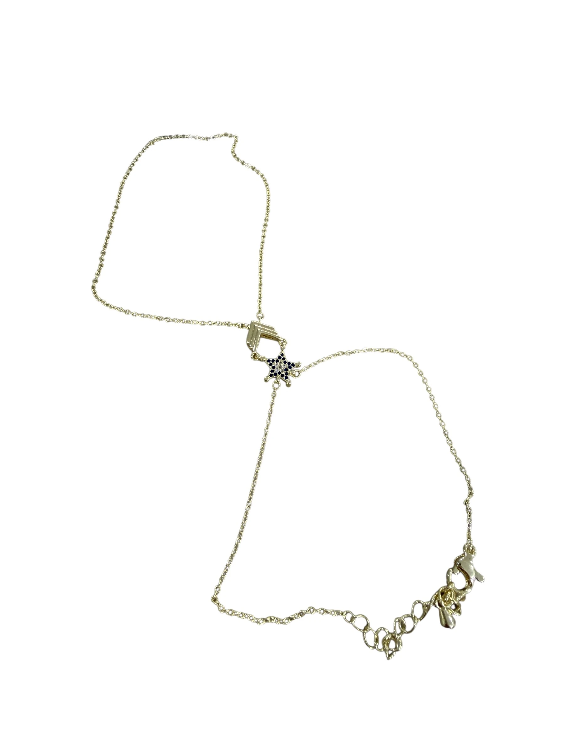 Gold Lacivert Taşlı Yıldız Şahmeran 