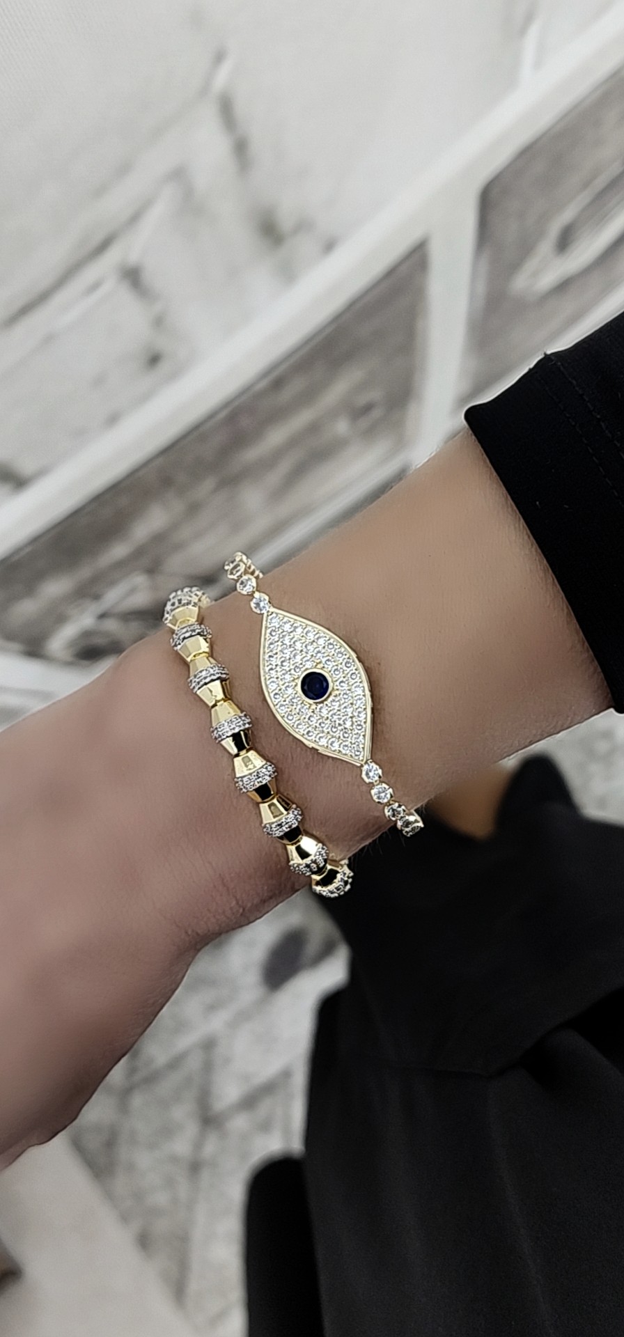 Gold Premium Seri Su Yolu İri Göz Bileklik