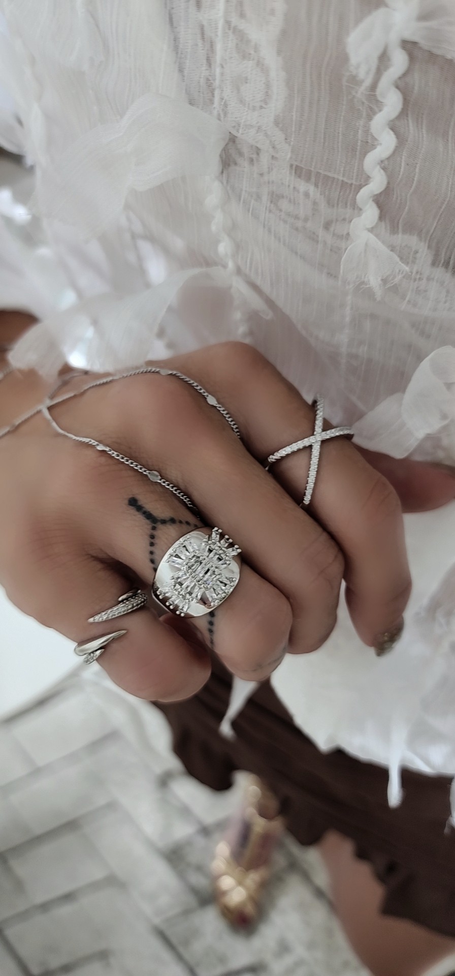 Silver Shine Yüzük Kombin 