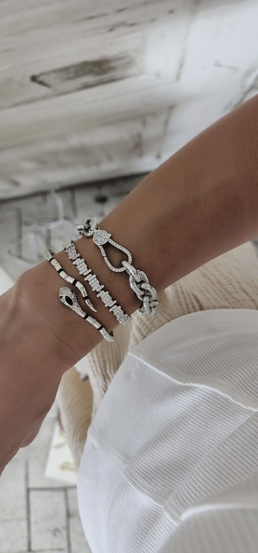 Snake Chain Bileklik Kombin 