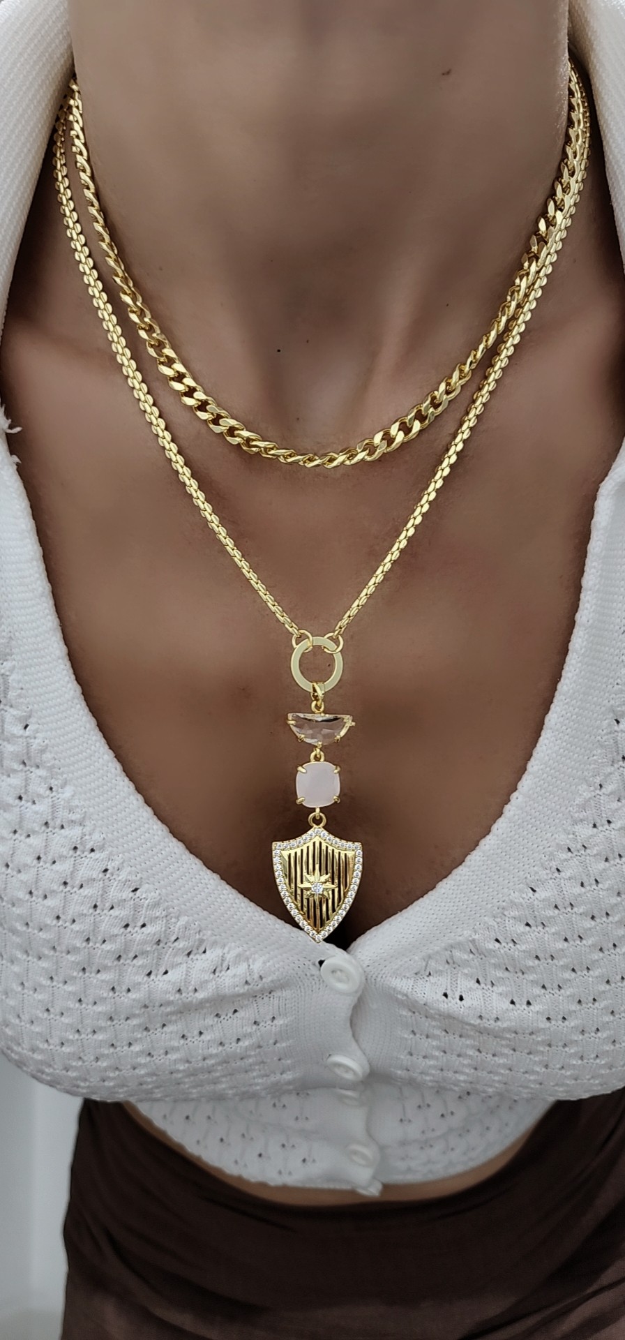 Gold Chain Double Kolye