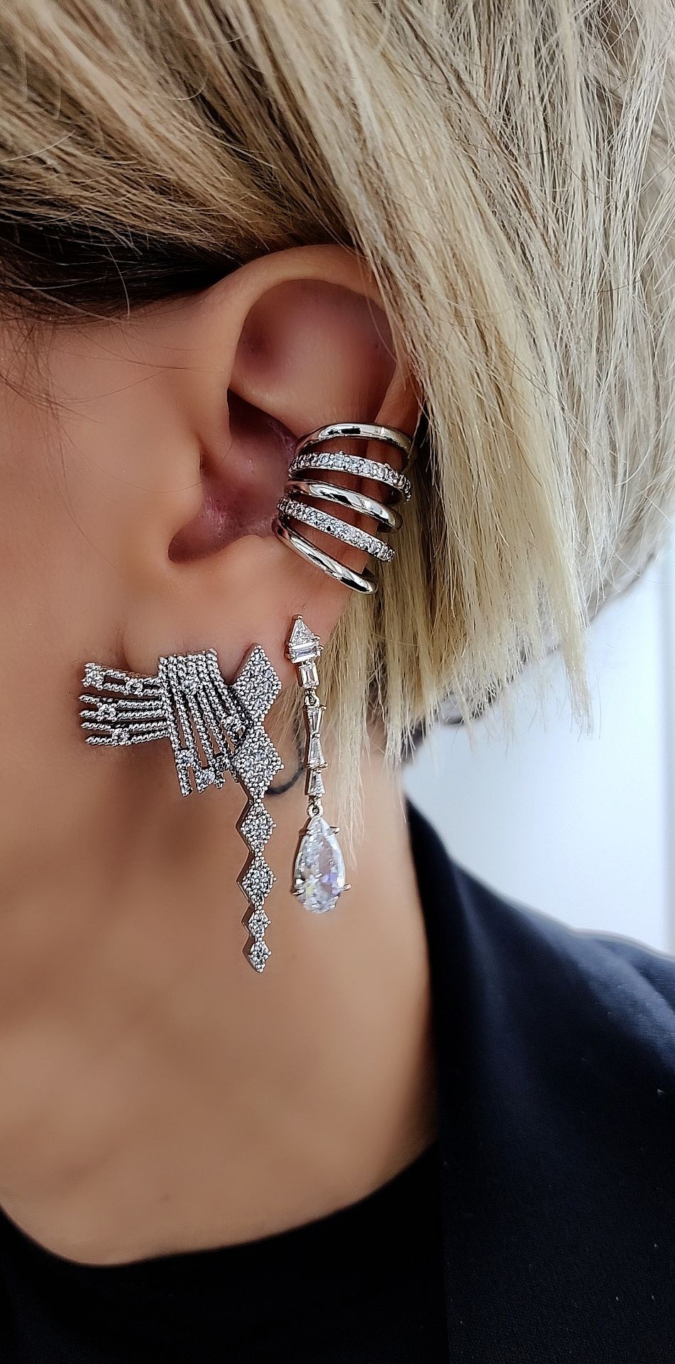 Silver Sabit Sakıt Küpe