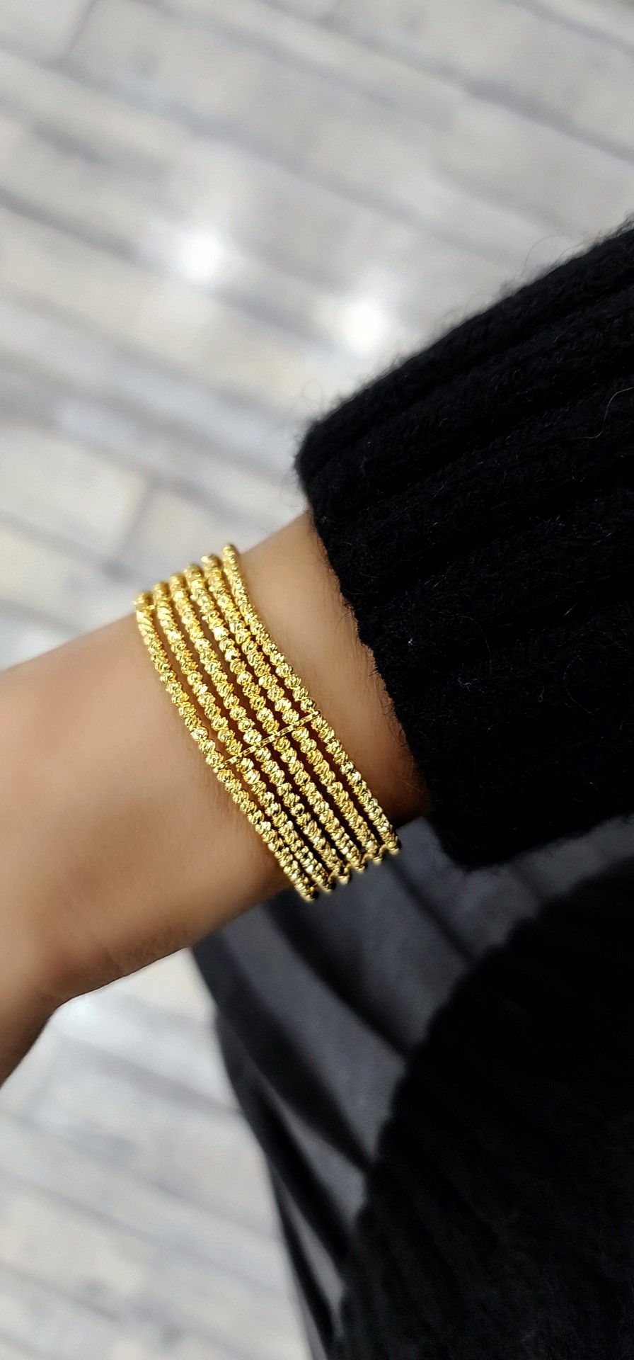 Gold Premium Seri Altı Sıralı Dorika Kelepçe Bileklik