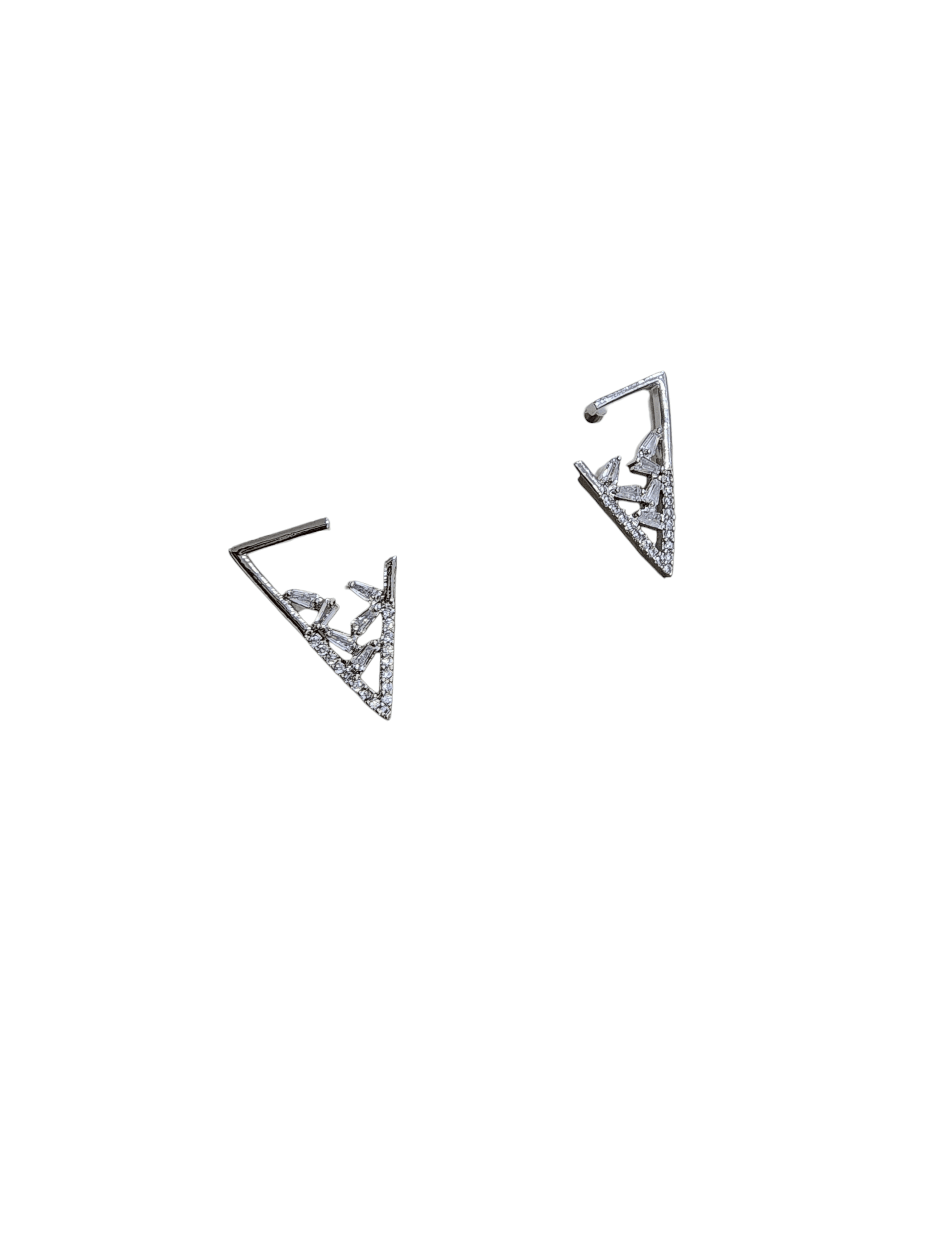 Silver Gen Taşlı Minimal Küpe 