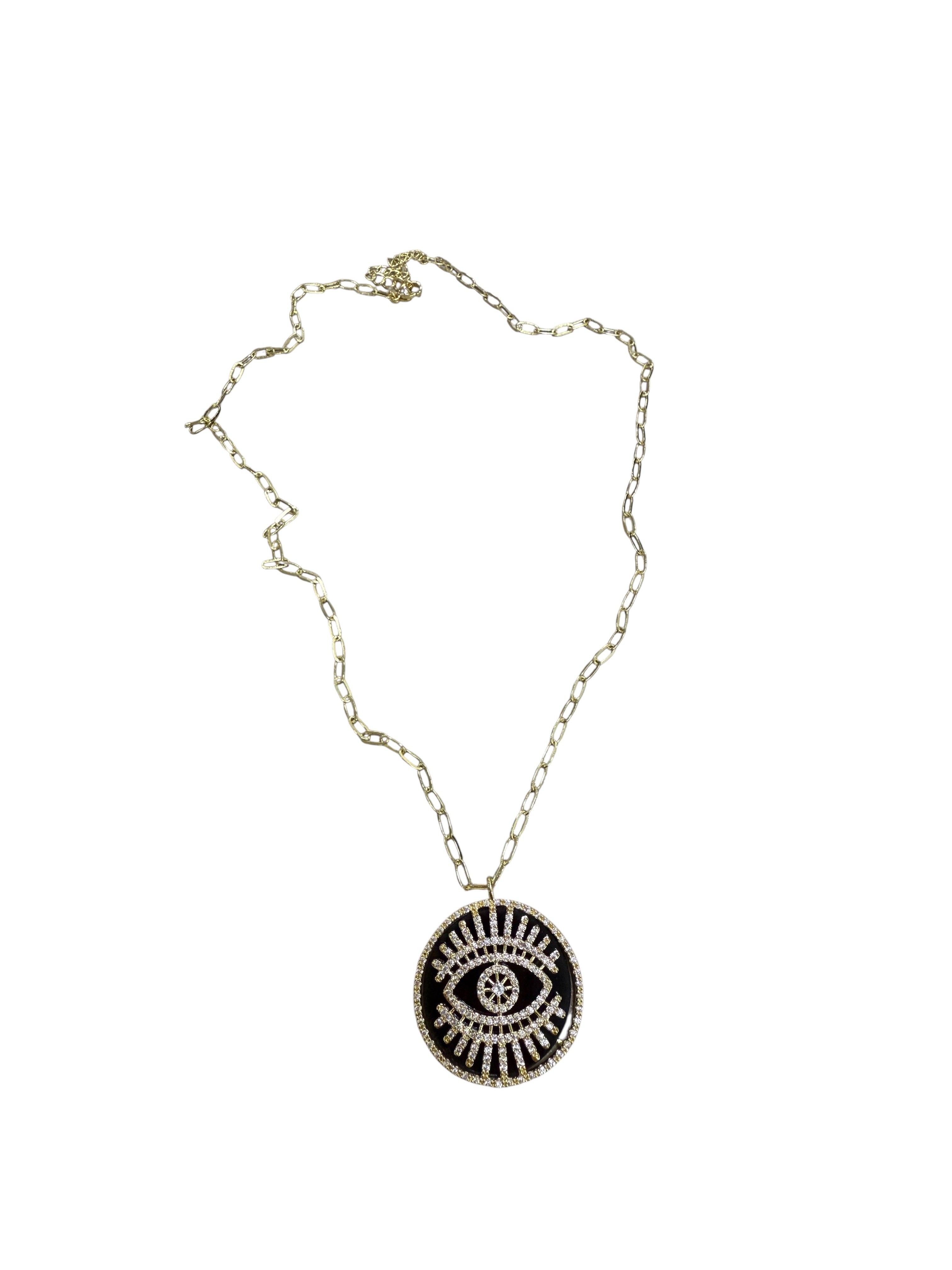 Gold Premium Seri Black Eye Kolye