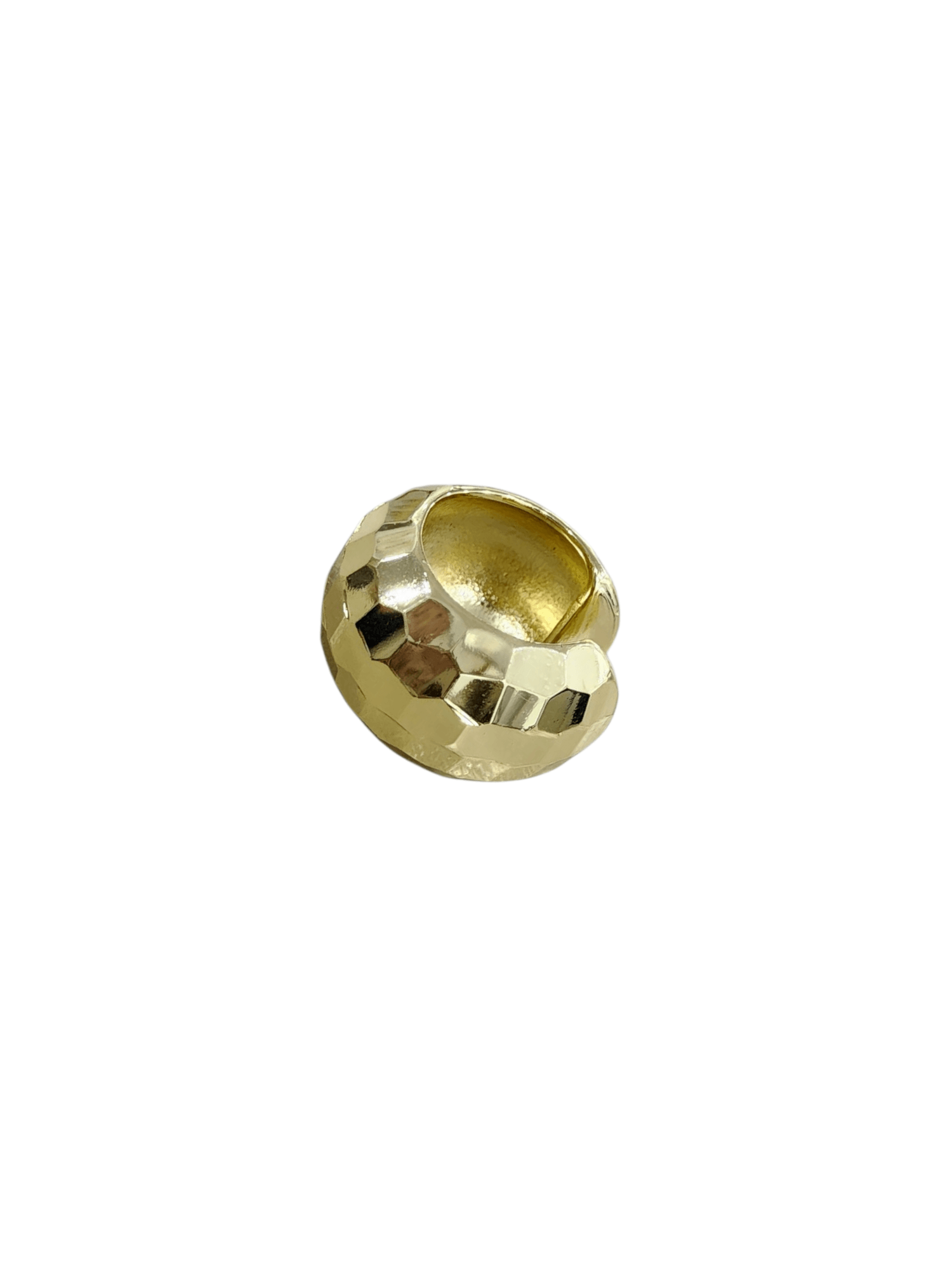Gold Lazer Kesim İri Oval Sıkıştırmalı Kıkırdak Küpe