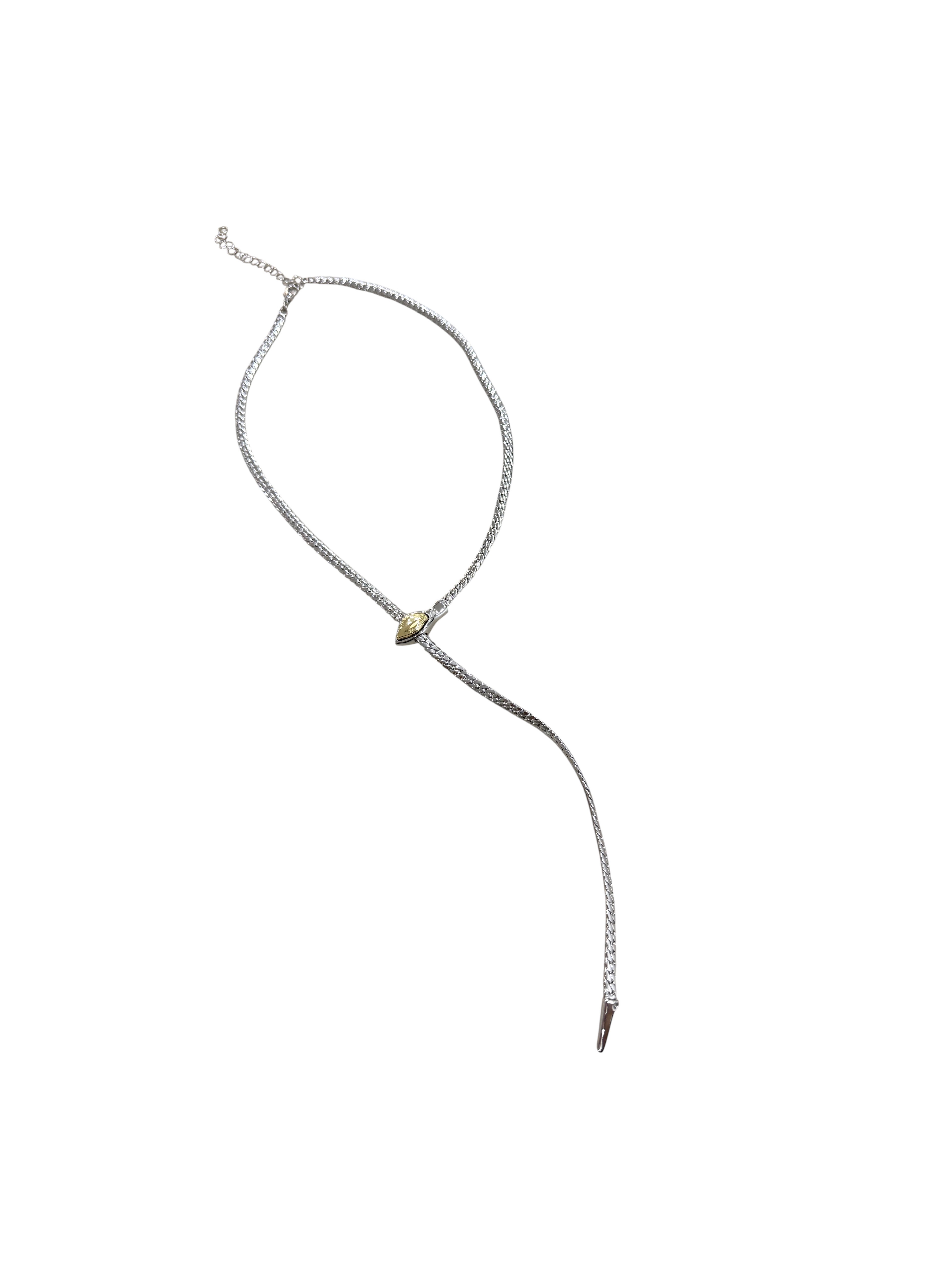 Silver Gold Snake Kolye