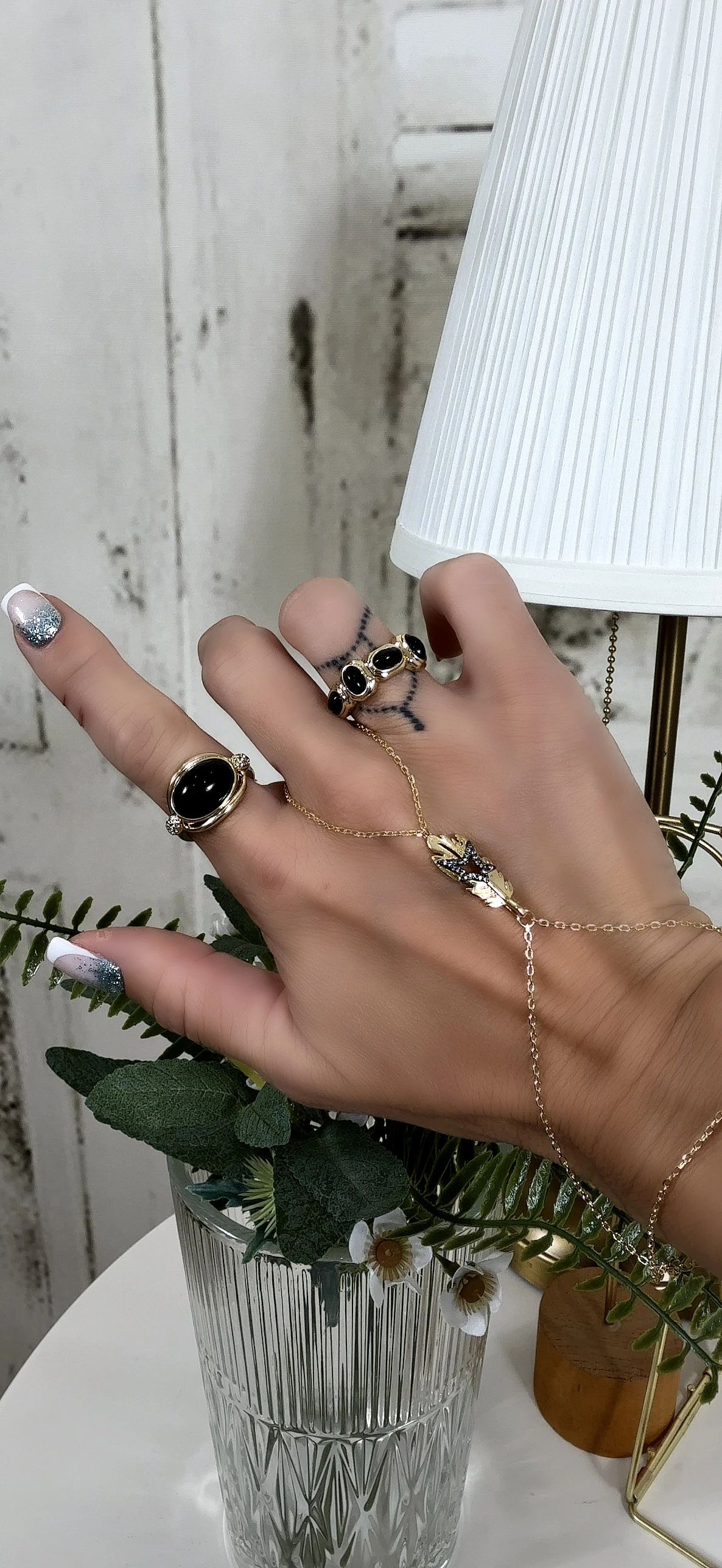 Gold Silver Leaf Star Şahmeran