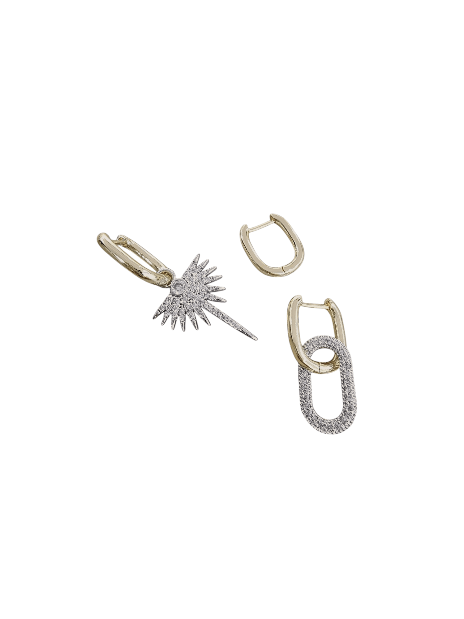 Gold Silver Angel Set Küpe