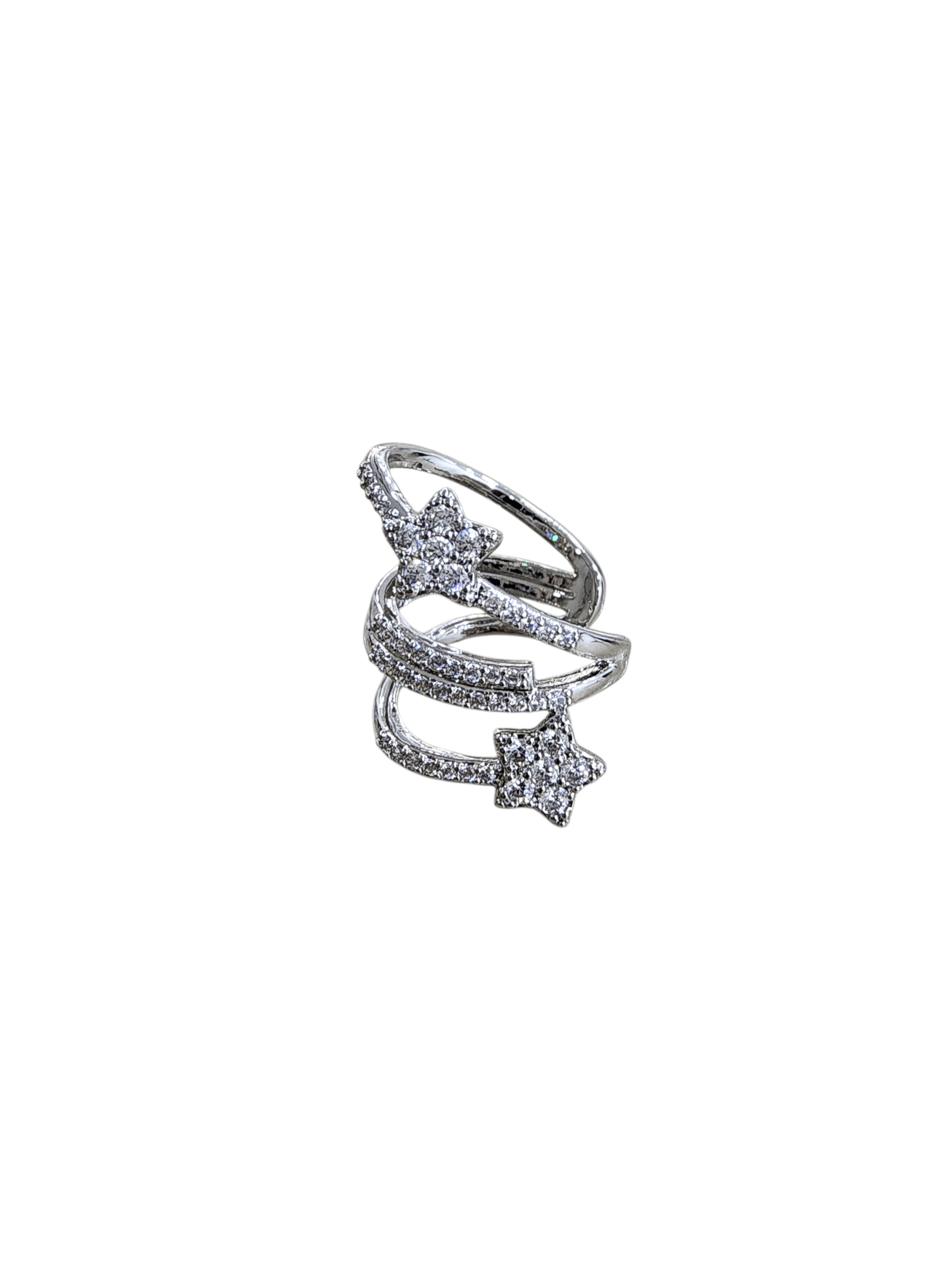 Silver All Star Sıkıştırmalı Kıkırdak Küpe