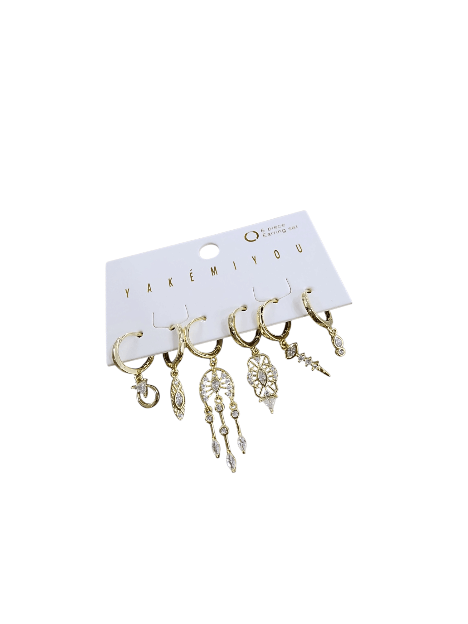 Gold Altılı Set Küpe 