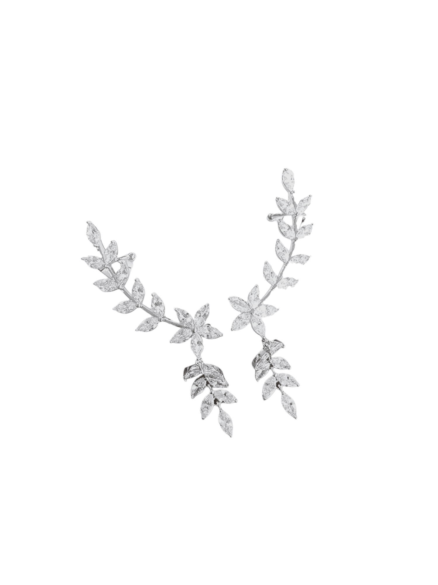 Silver Flower Küpe