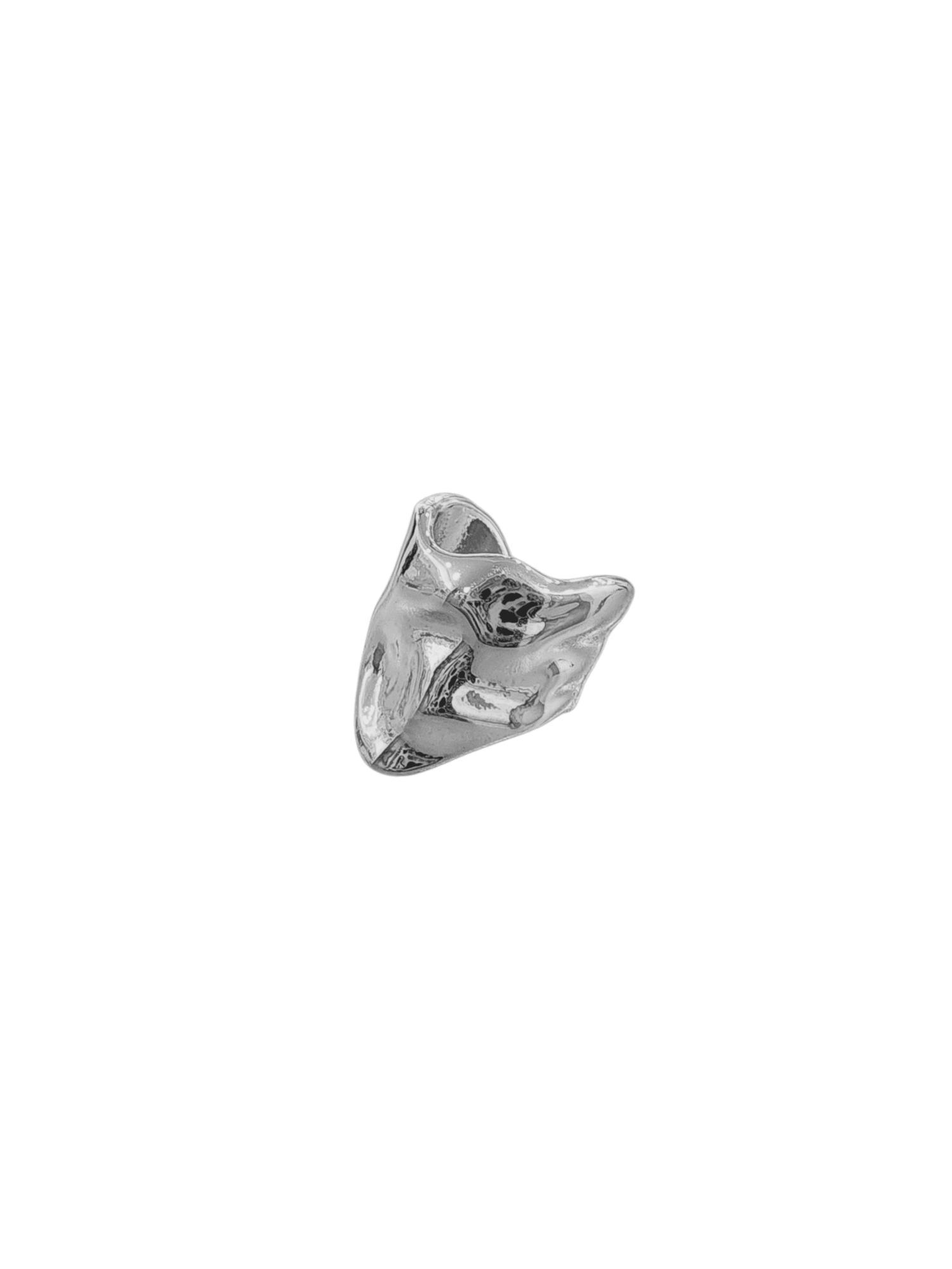 Silver Plaka Sıkıştırmalı Kıkırdak Küpe