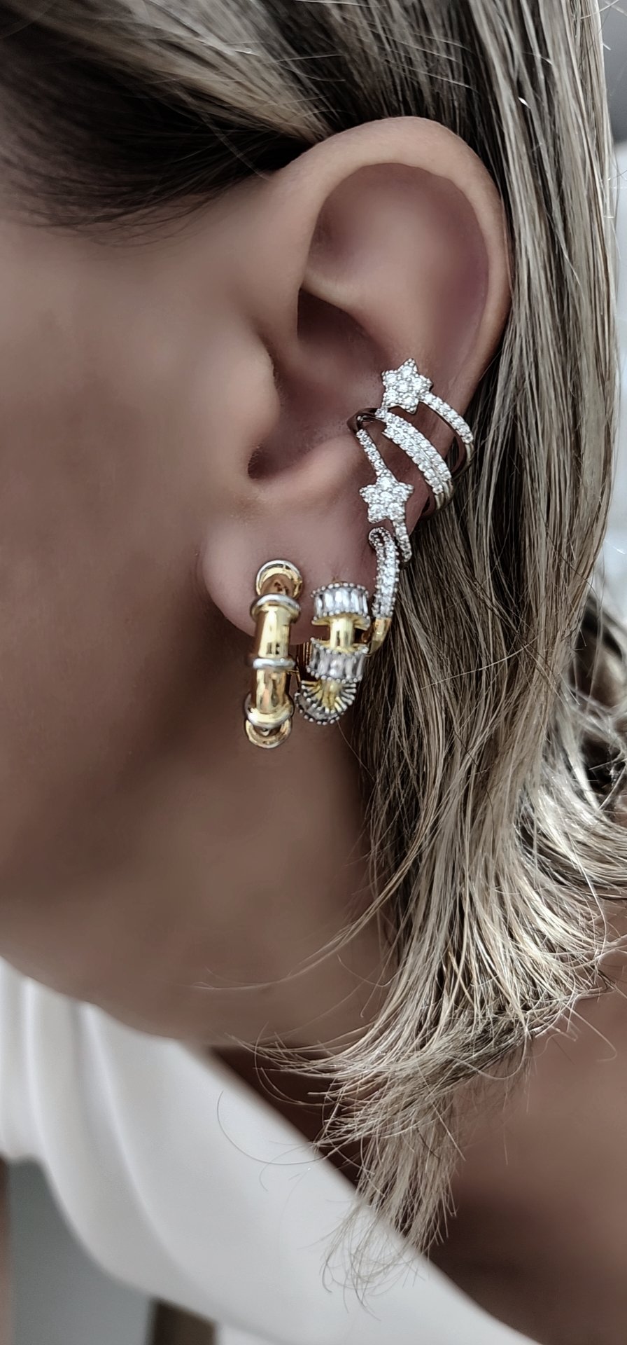 Ring Shine Küpe Kombin 