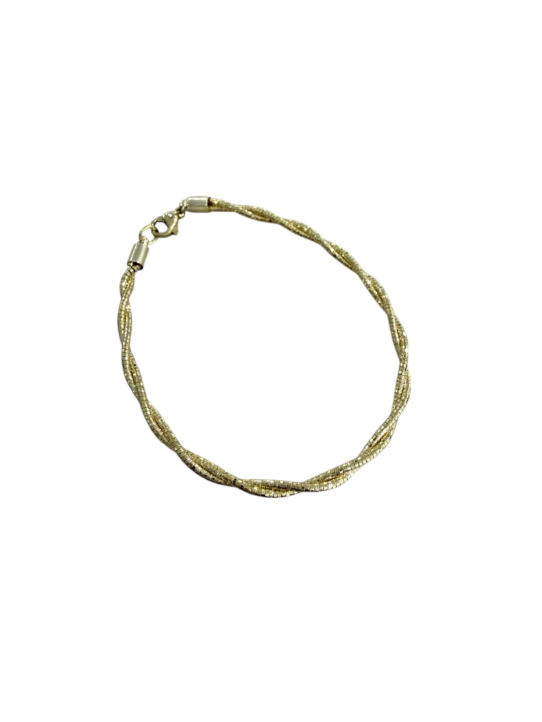 Gold Premium Seri Lazer Kesim Örgü Tel Bileklik