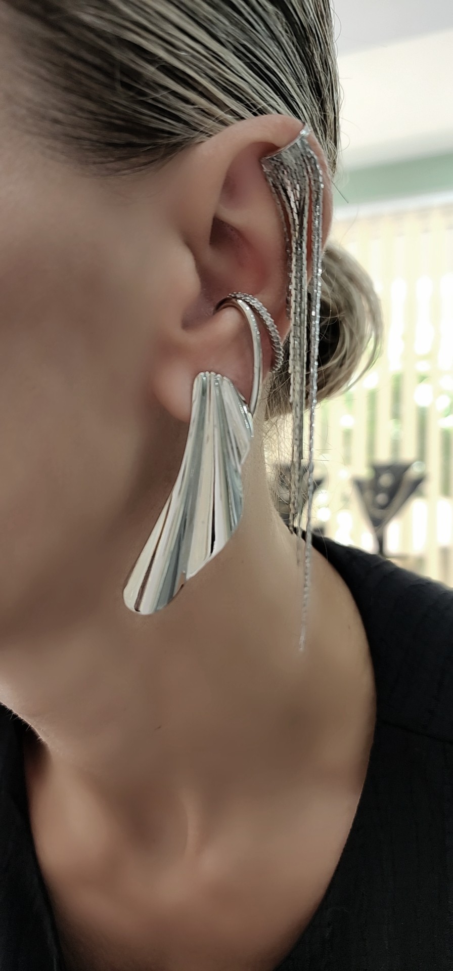 Silver Plaka Küpe