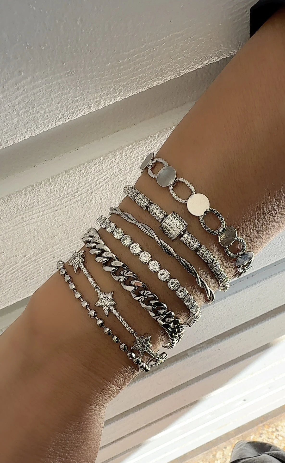 Silver Premium Seri Lazer Kesim Örgü Tel Bileklik