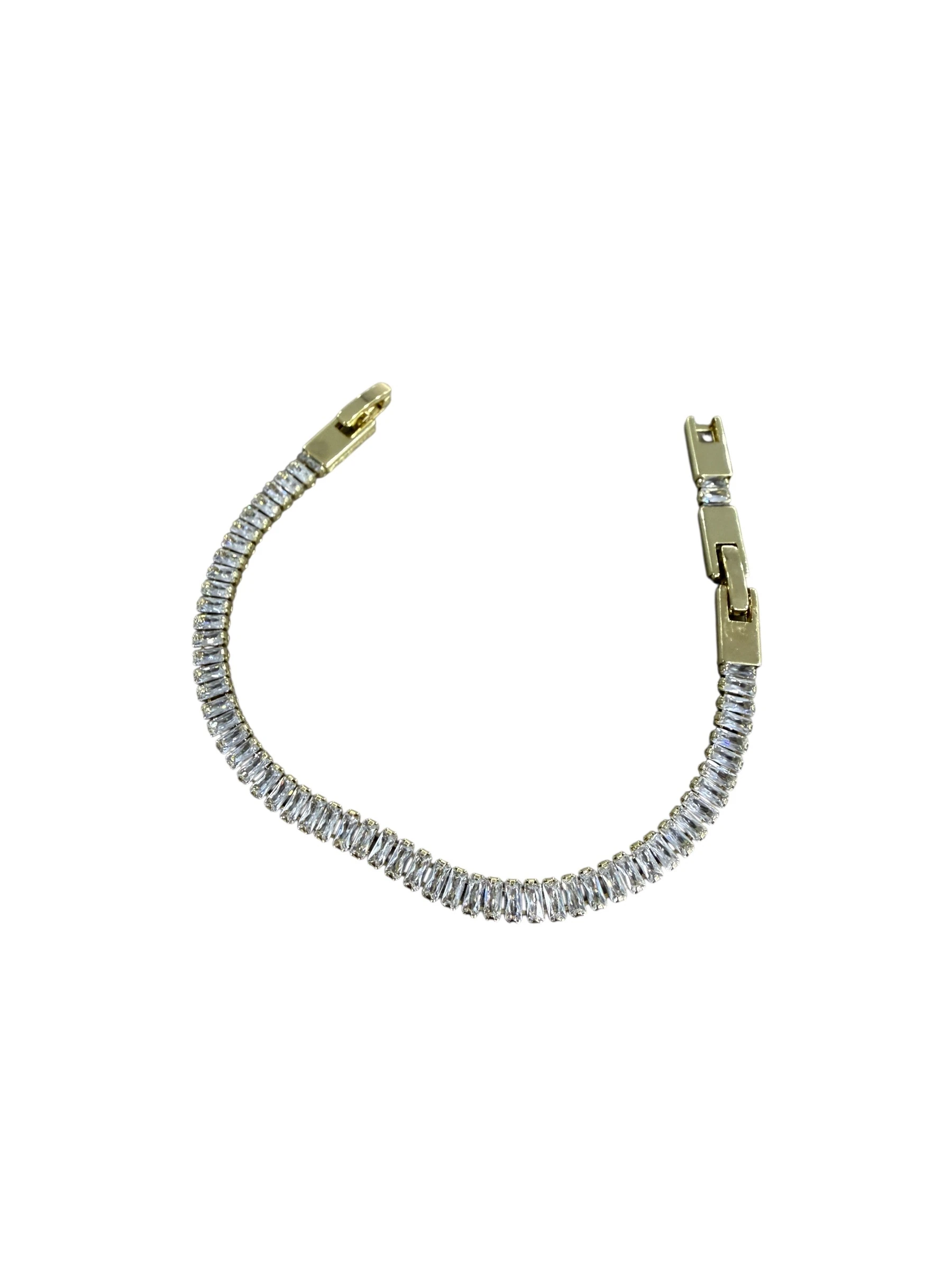 Gold Premium Seri Baget Taşlı Su Yolu Bileklik 