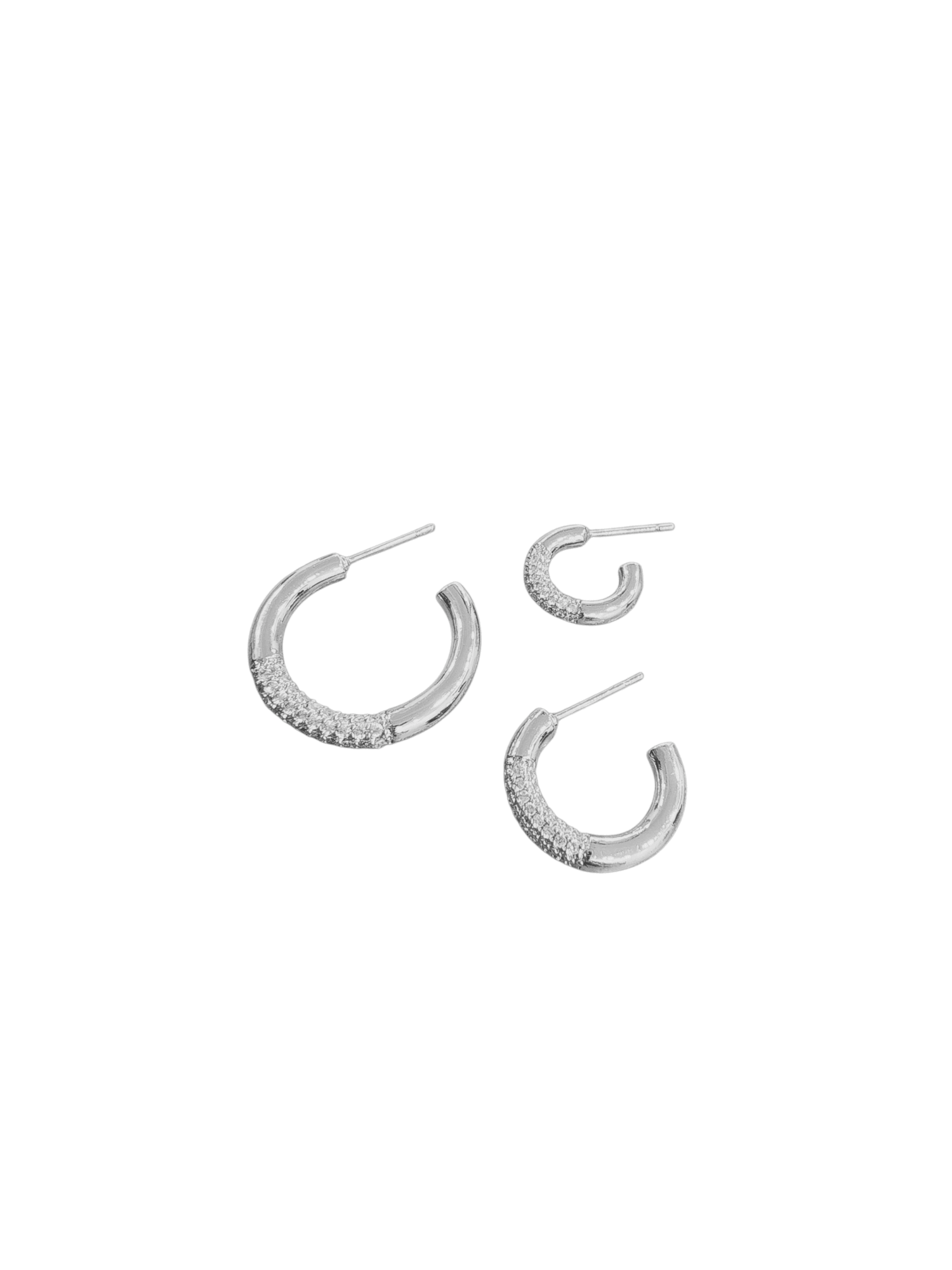 Silver Zirkon Taşlı Halka Set Küpe 