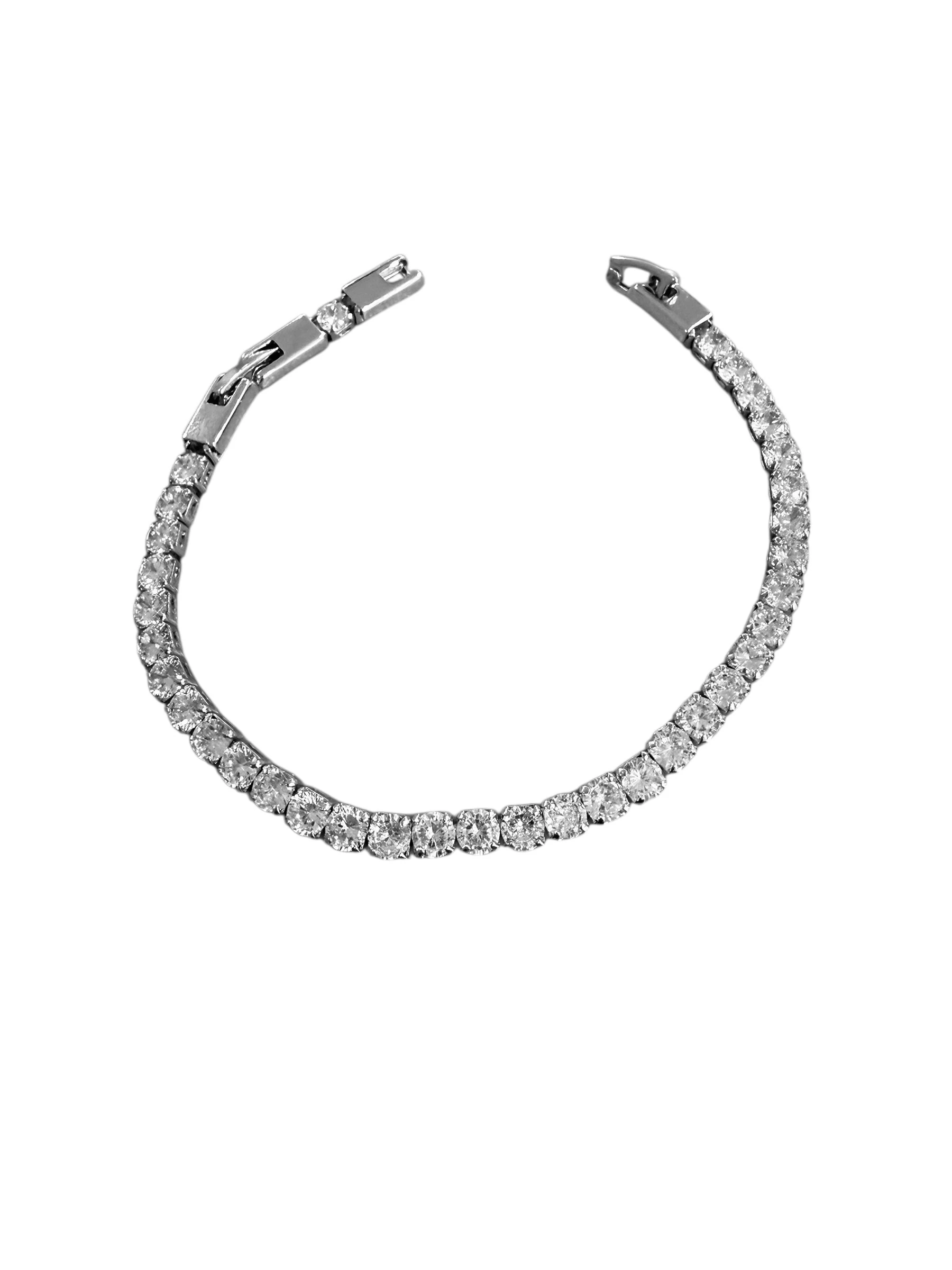 Silver Premium Seri Zirkon Taşlı Su Yolu Bileklik 